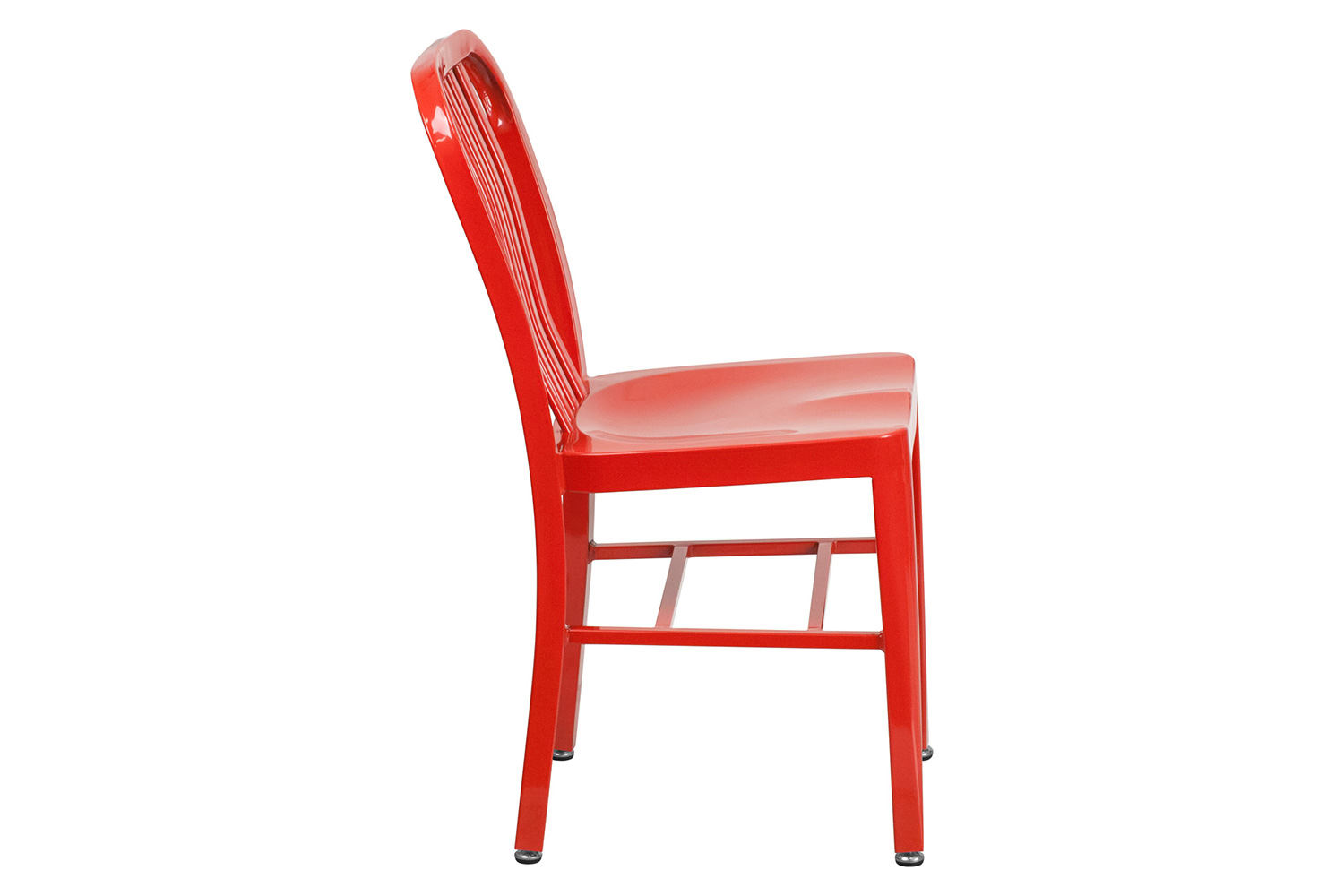 BLNK Gael Commercial Metal Indoor-Outdoor Chair - Red