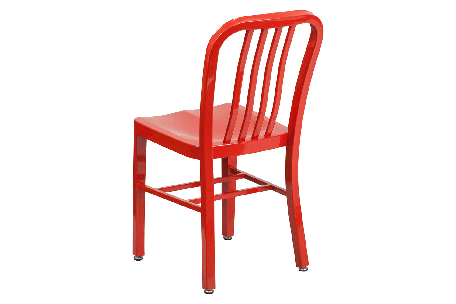 BLNK Gael Commercial Metal Indoor-Outdoor Chair - Red