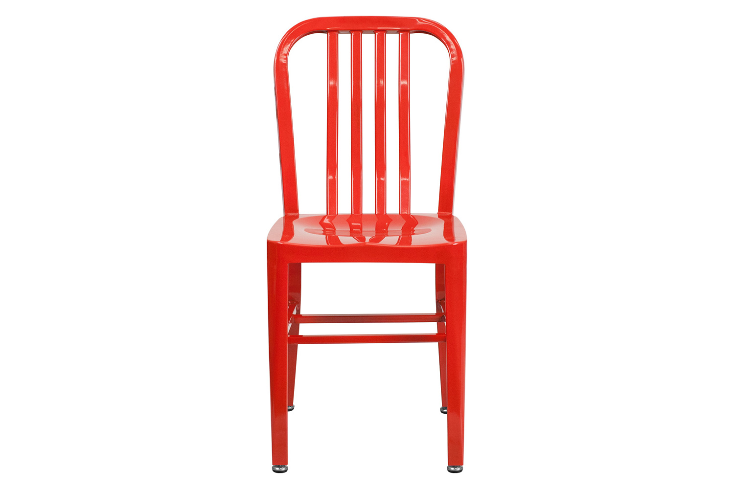 BLNK Gael Commercial Metal Indoor-Outdoor Chair - Red