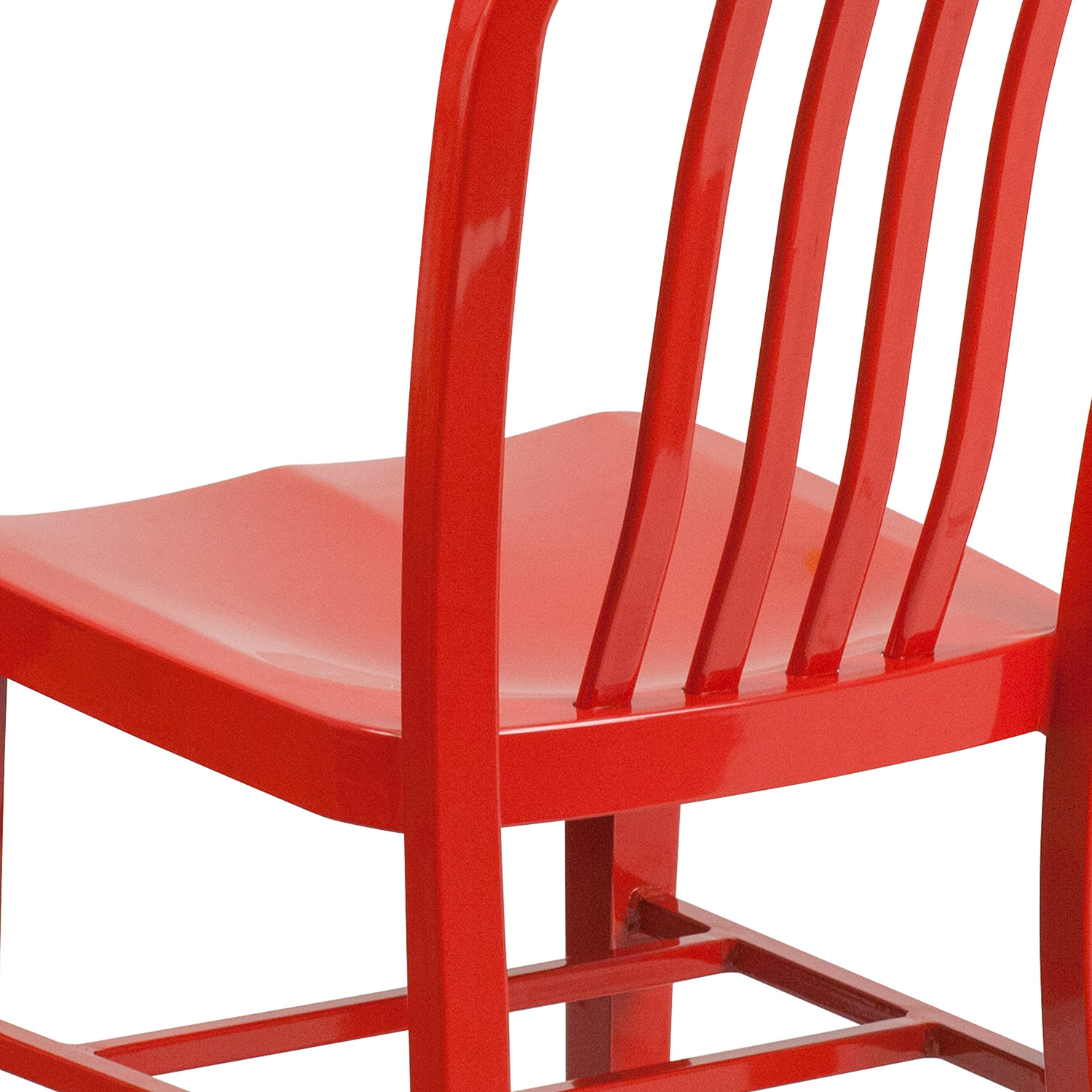 BLNK Gael Commercial Metal Indoor-Outdoor Chair - Red