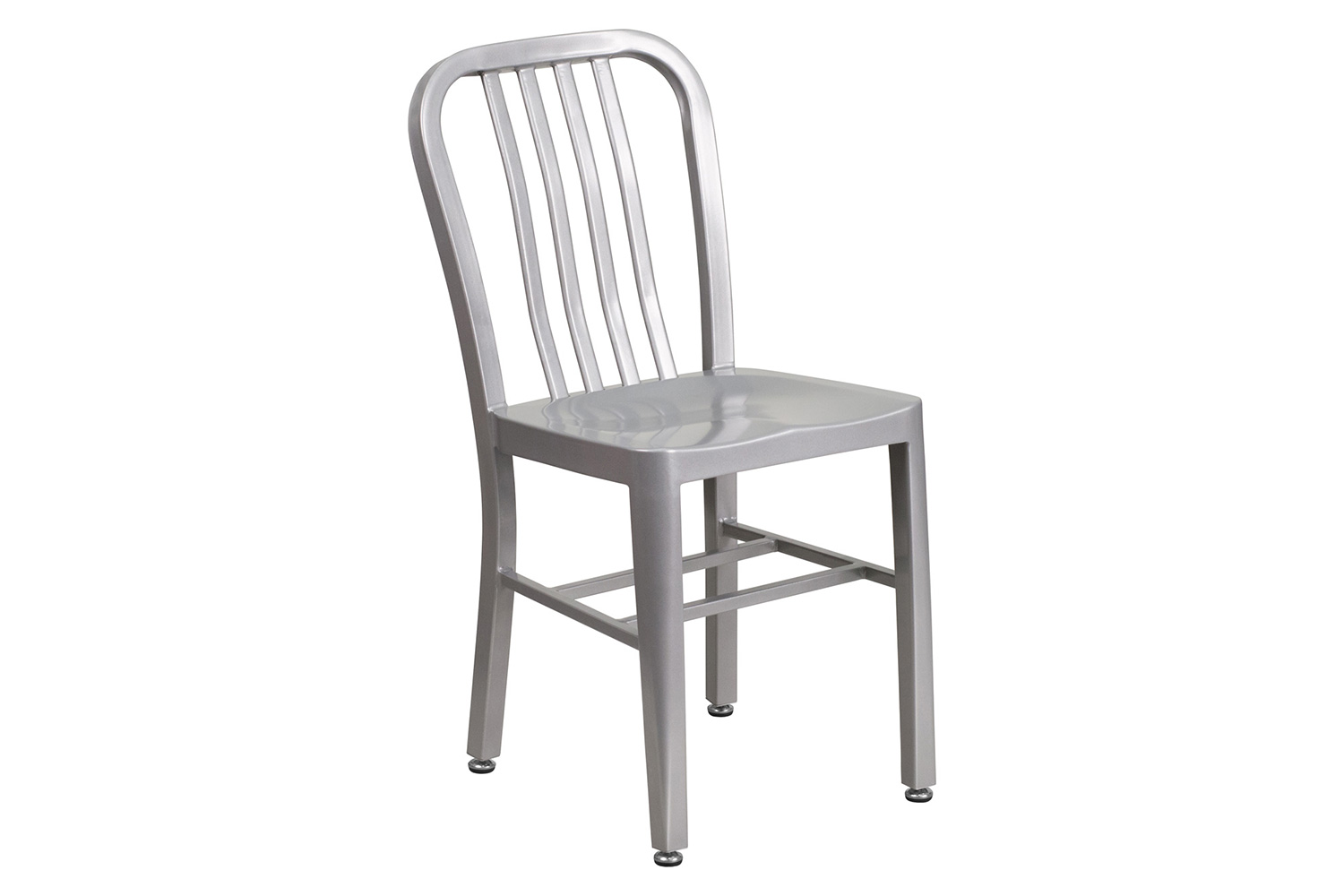 BLNK Gael Commercial Metal Indoor-Outdoor Chair - Silver