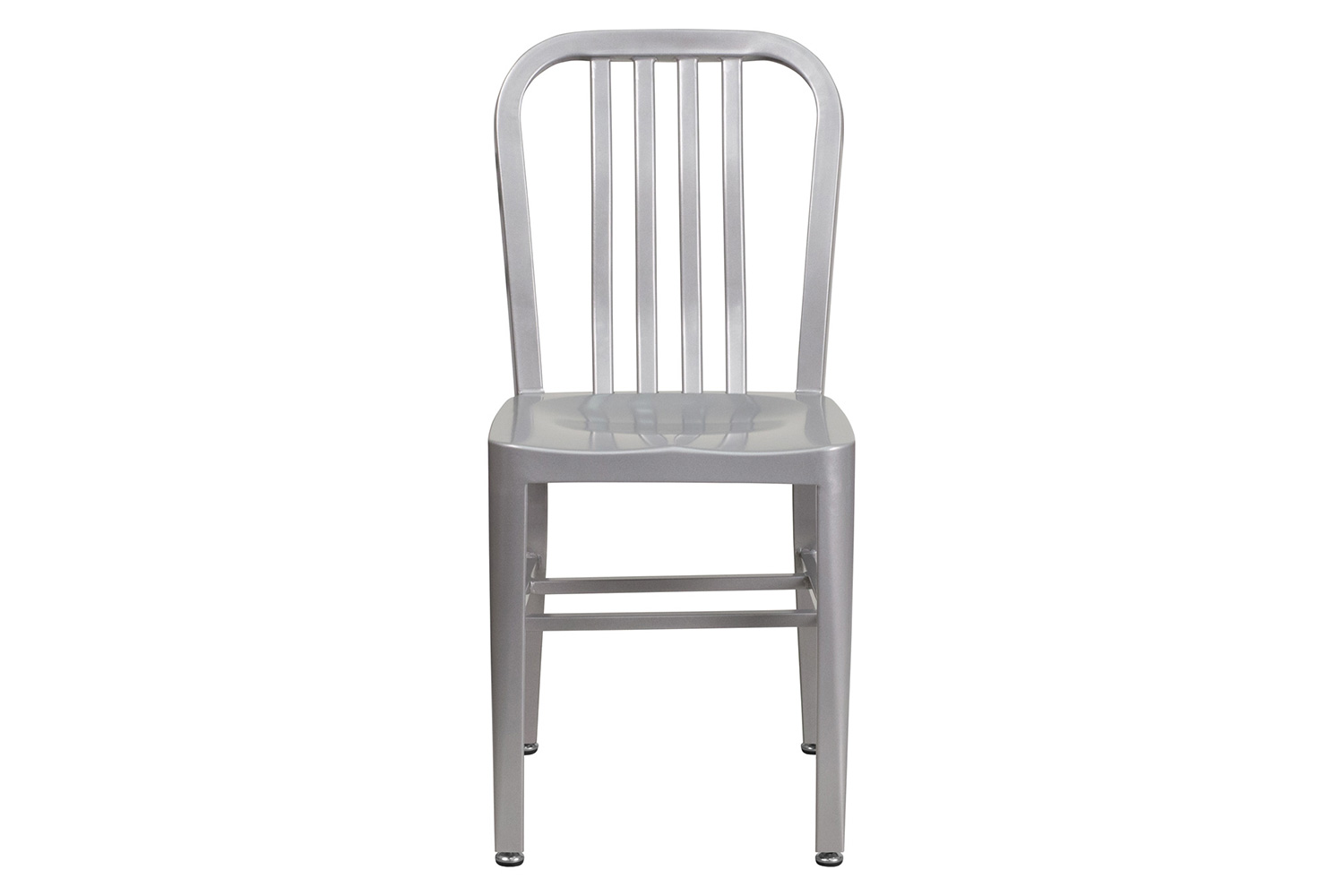 BLNK Gael Commercial Metal Indoor-Outdoor Chair - Silver