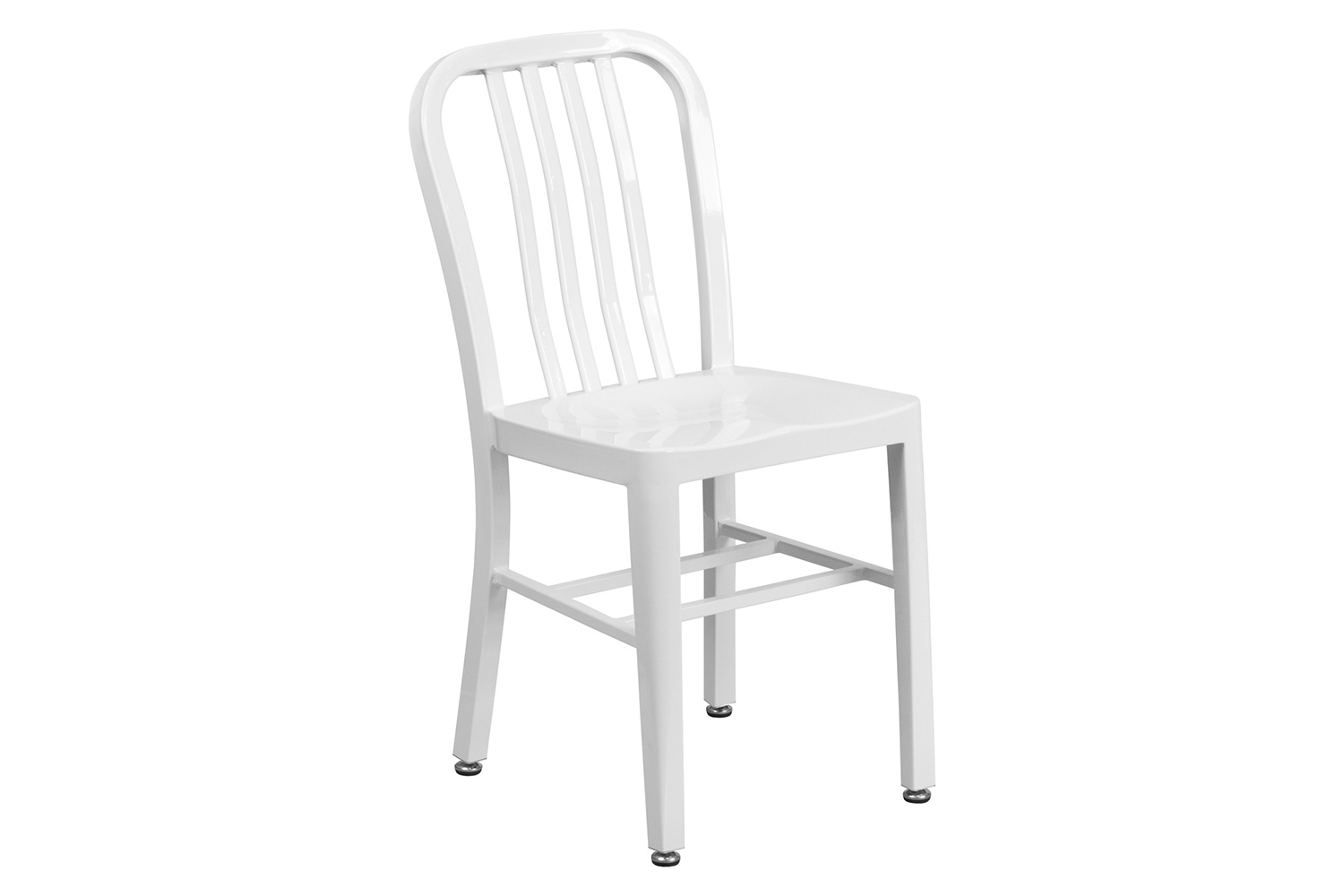 BLNK Gael Commercial Metal Indoor-Outdoor Chair - White