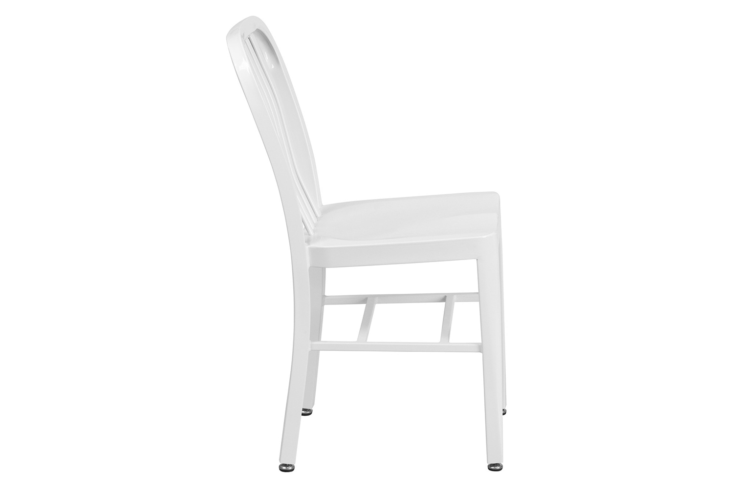 BLNK Gael Commercial Metal Indoor-Outdoor Chair - White