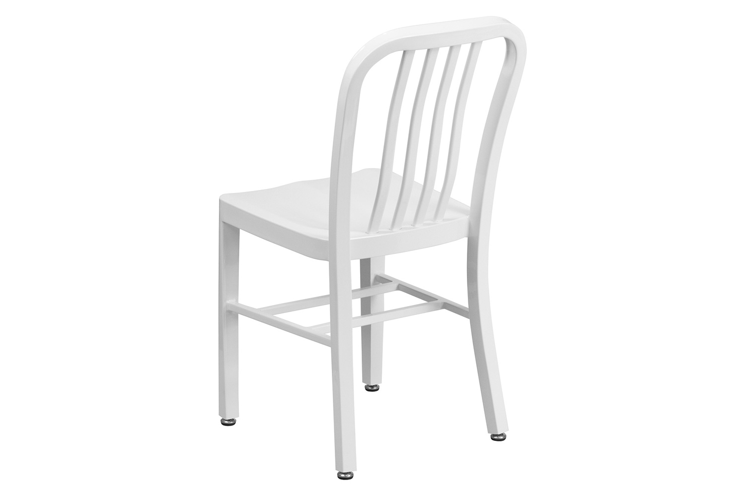 BLNK Gael Commercial Metal Indoor-Outdoor Chair - White