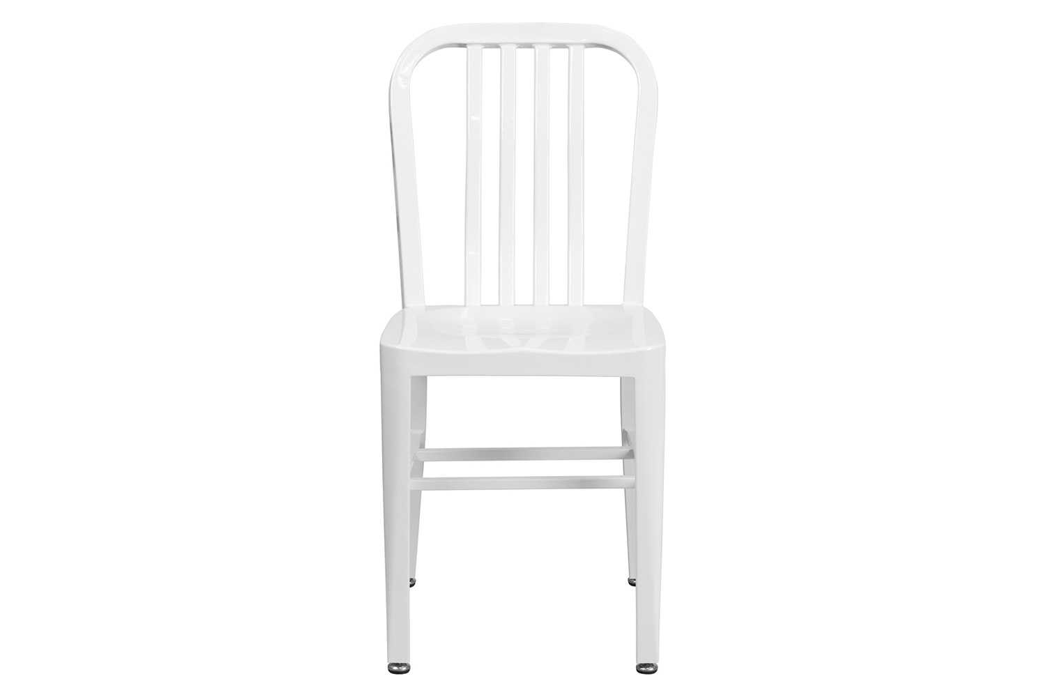 BLNK Gael Commercial Metal Indoor-Outdoor Chair - White