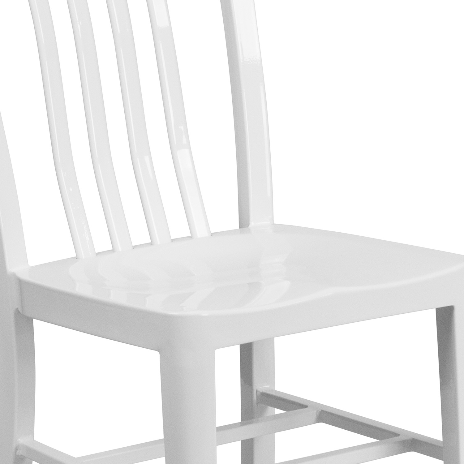 BLNK Gael Commercial Metal Indoor-Outdoor Chair - White