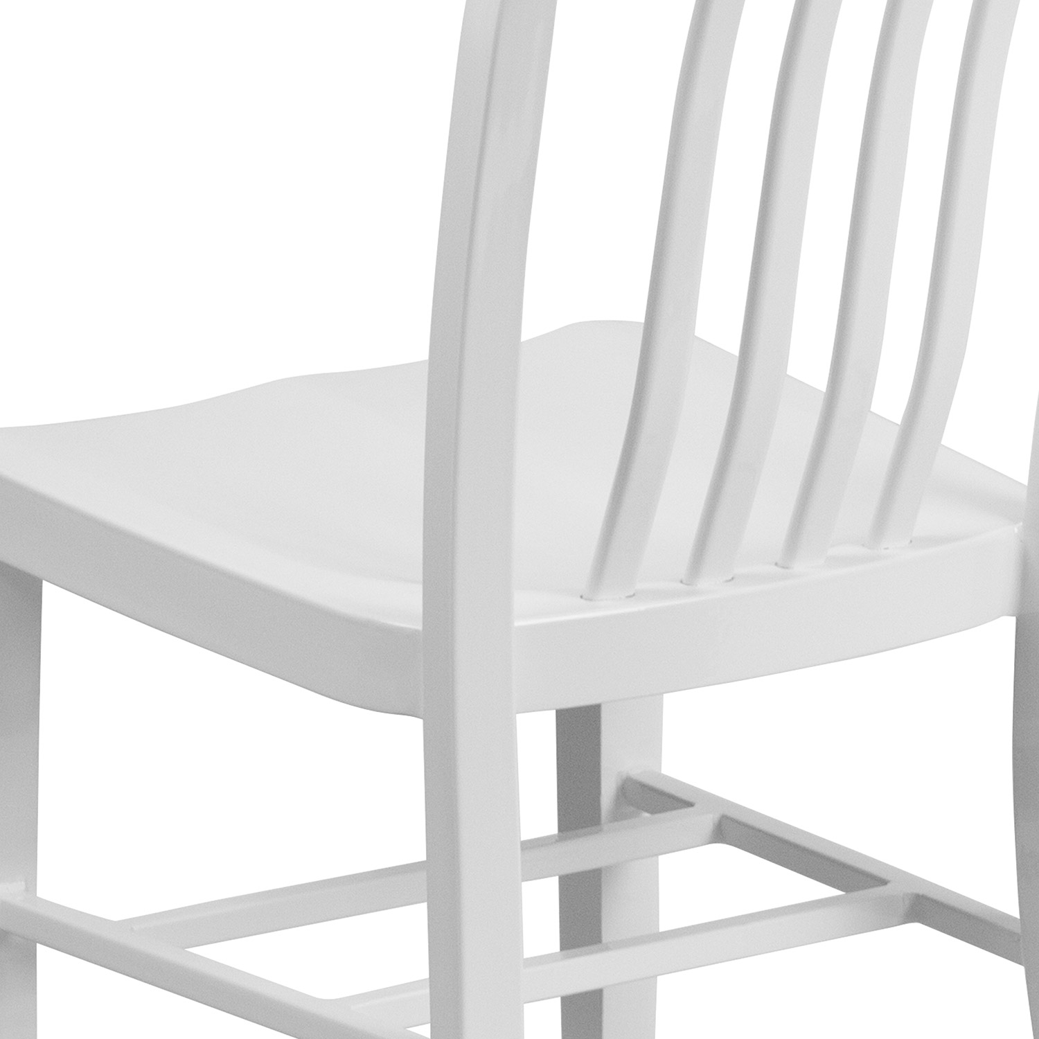 BLNK Gael Commercial Metal Indoor-Outdoor Chair - White