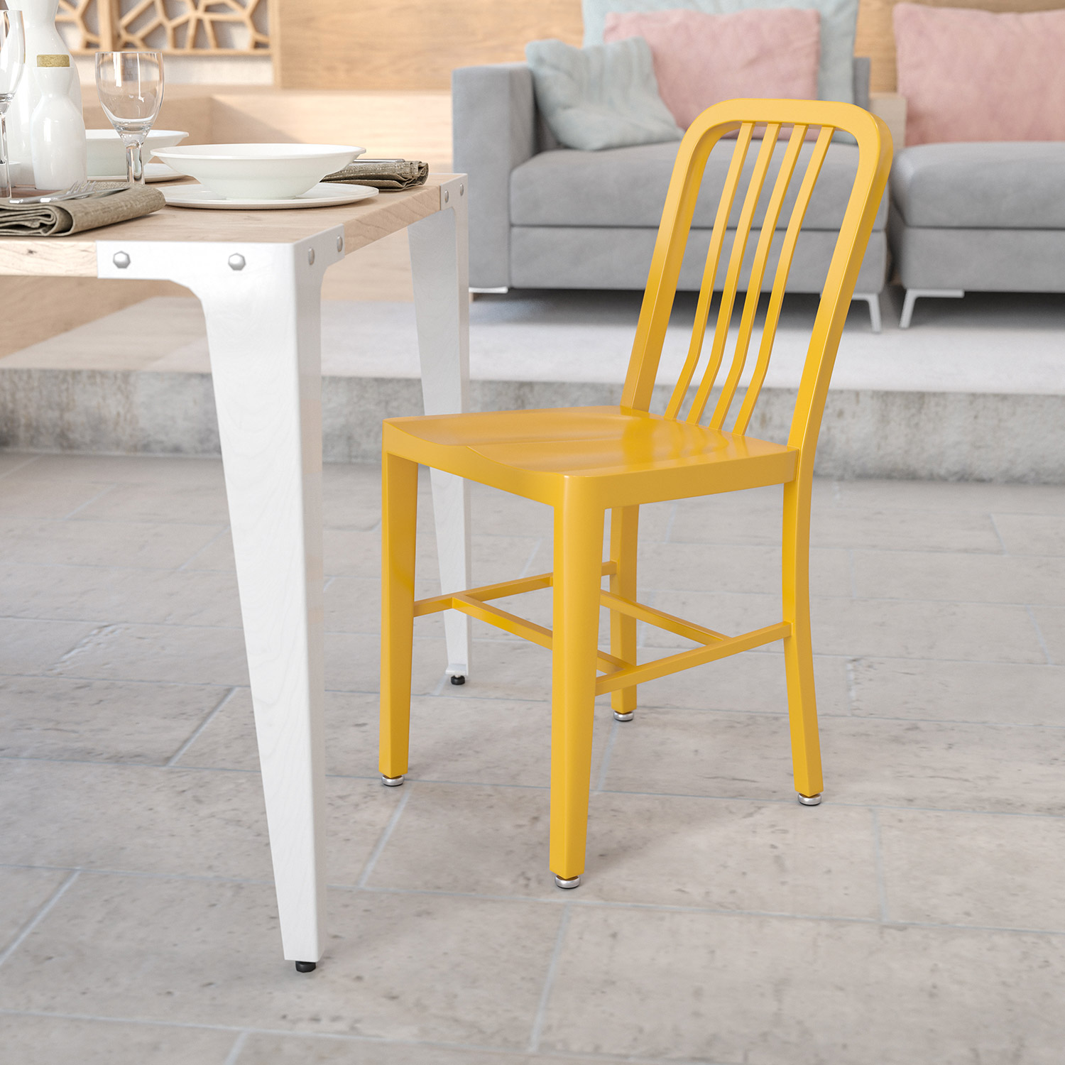 BLNK Gael Commercial Metal Indoor-Outdoor Chair