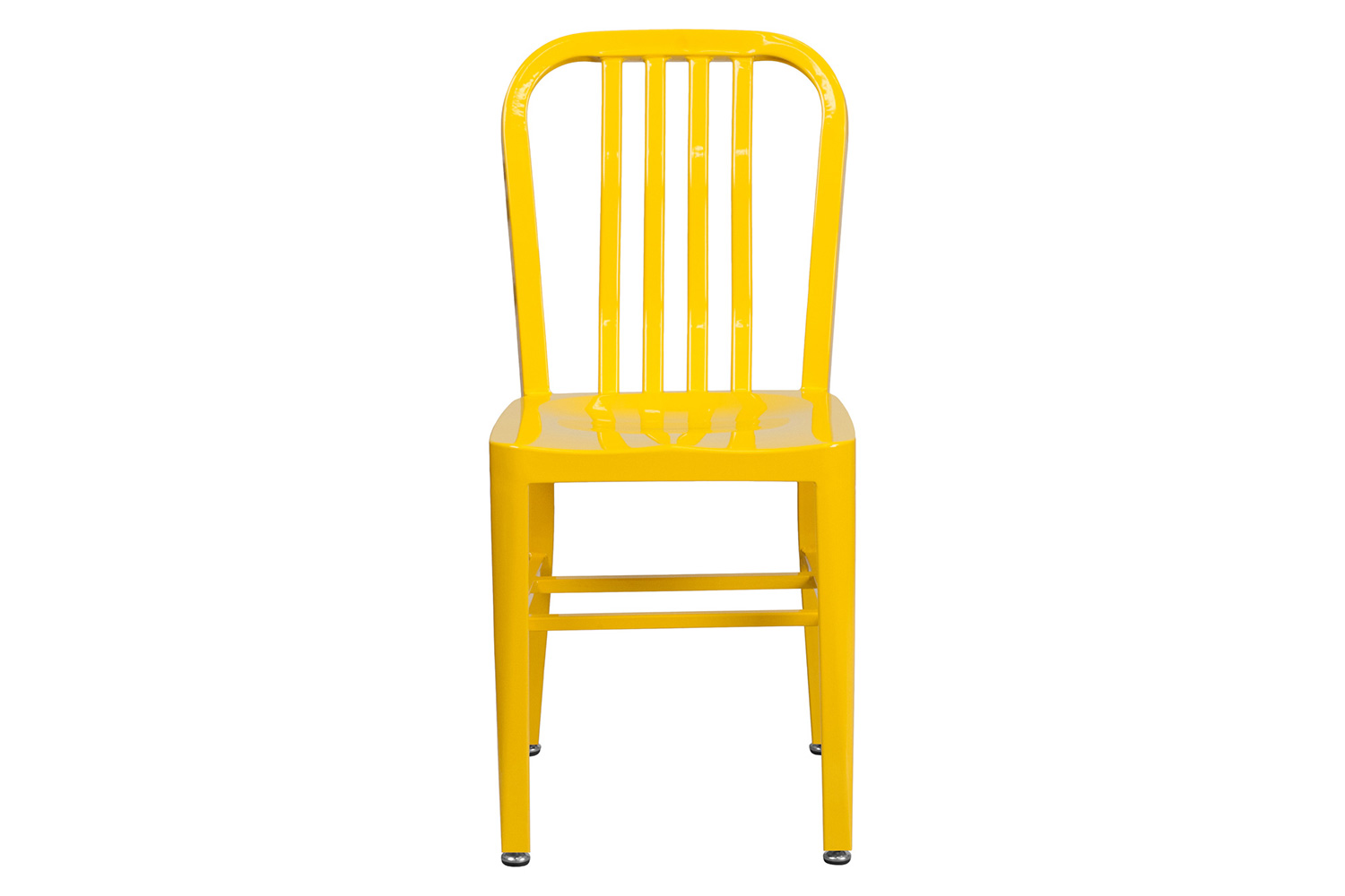 BLNK Gael Commercial Metal Indoor-Outdoor Chair - Yellow