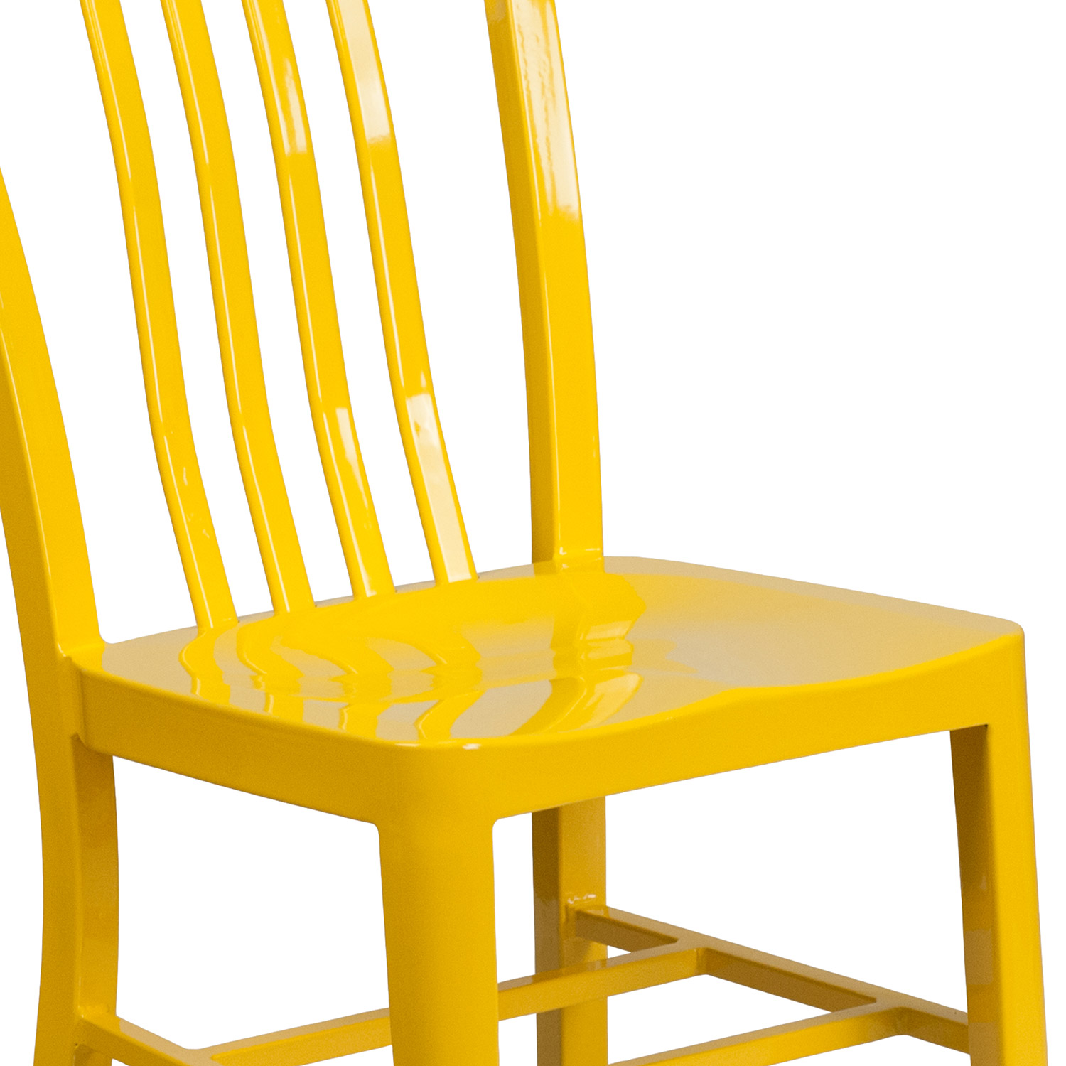 BLNK Gael Commercial Metal Indoor-Outdoor Chair - Yellow