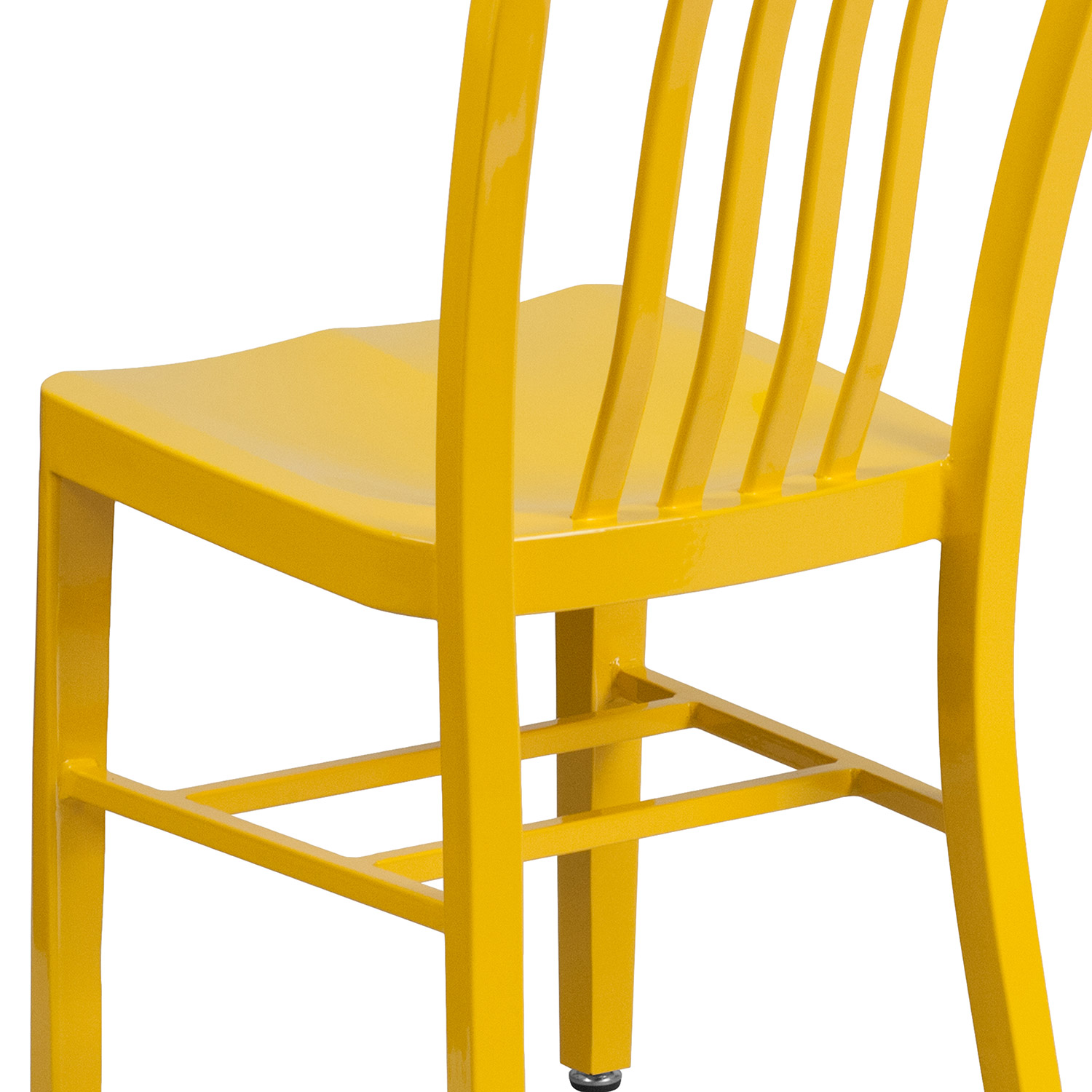 BLNK Gael Commercial Metal Indoor-Outdoor Chair - Yellow