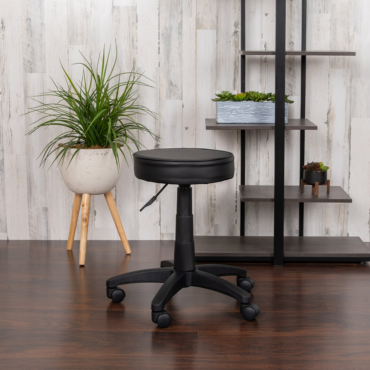 BLNK - Baker Adjustable Doctors Stool on Wheels with Ergonomic Molded Seat