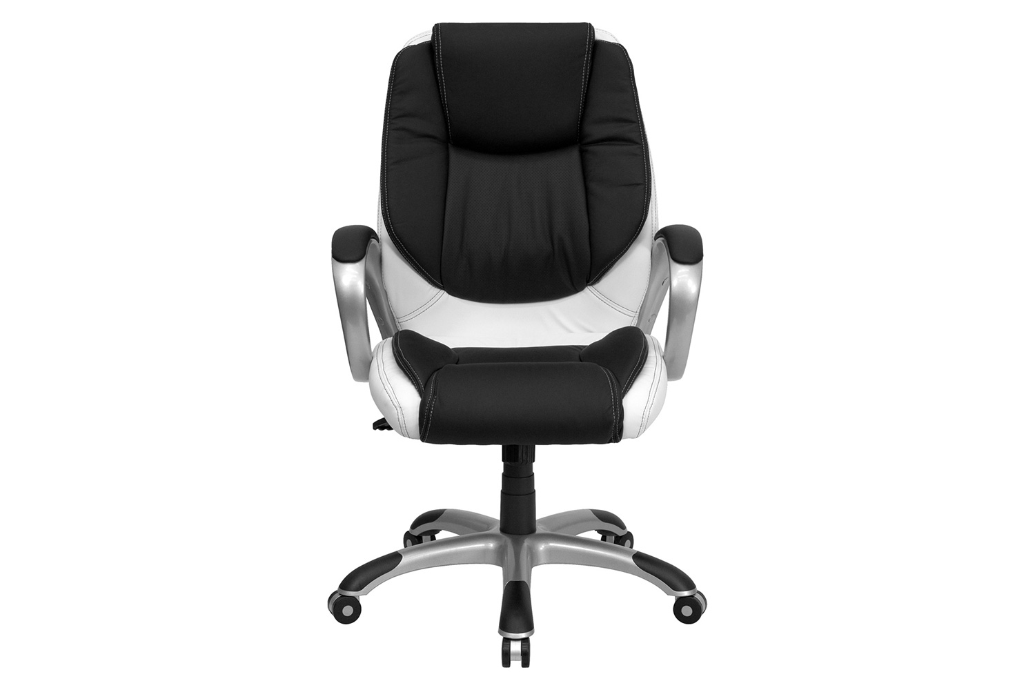 BLNK - LeatherSoft Mid-Back Executive Swivel Office Chair with Arms