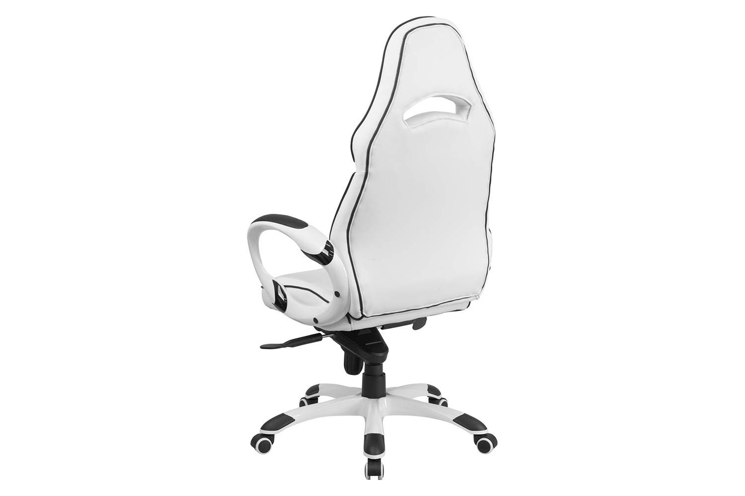 BLNK - Vinyl High Back Executive Swivel Office Chair with Black Trim and Arms