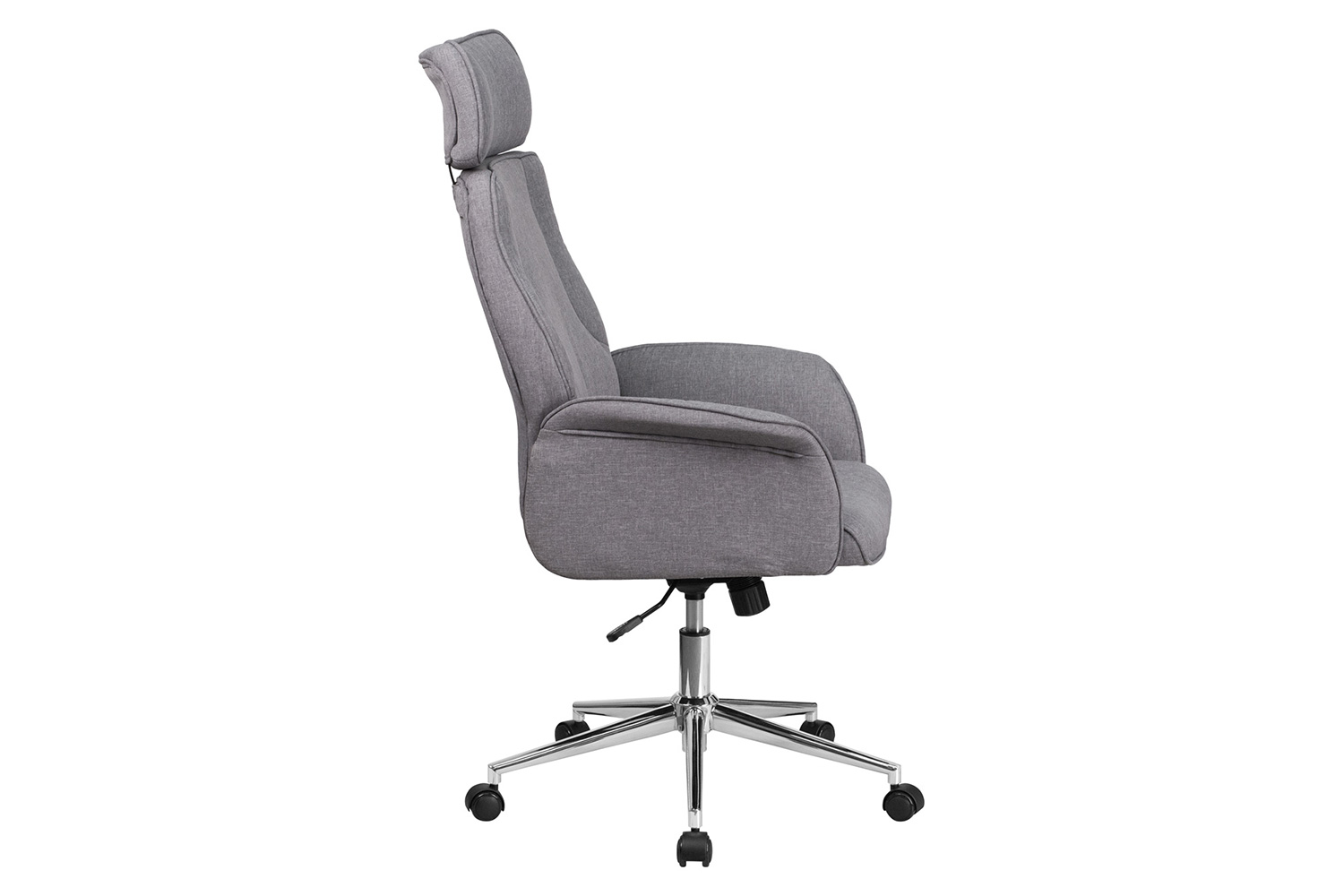 BLNK - Fabric High Back Executive Swivel Office Chair with Chrome Base and Fully Upholstered Arms