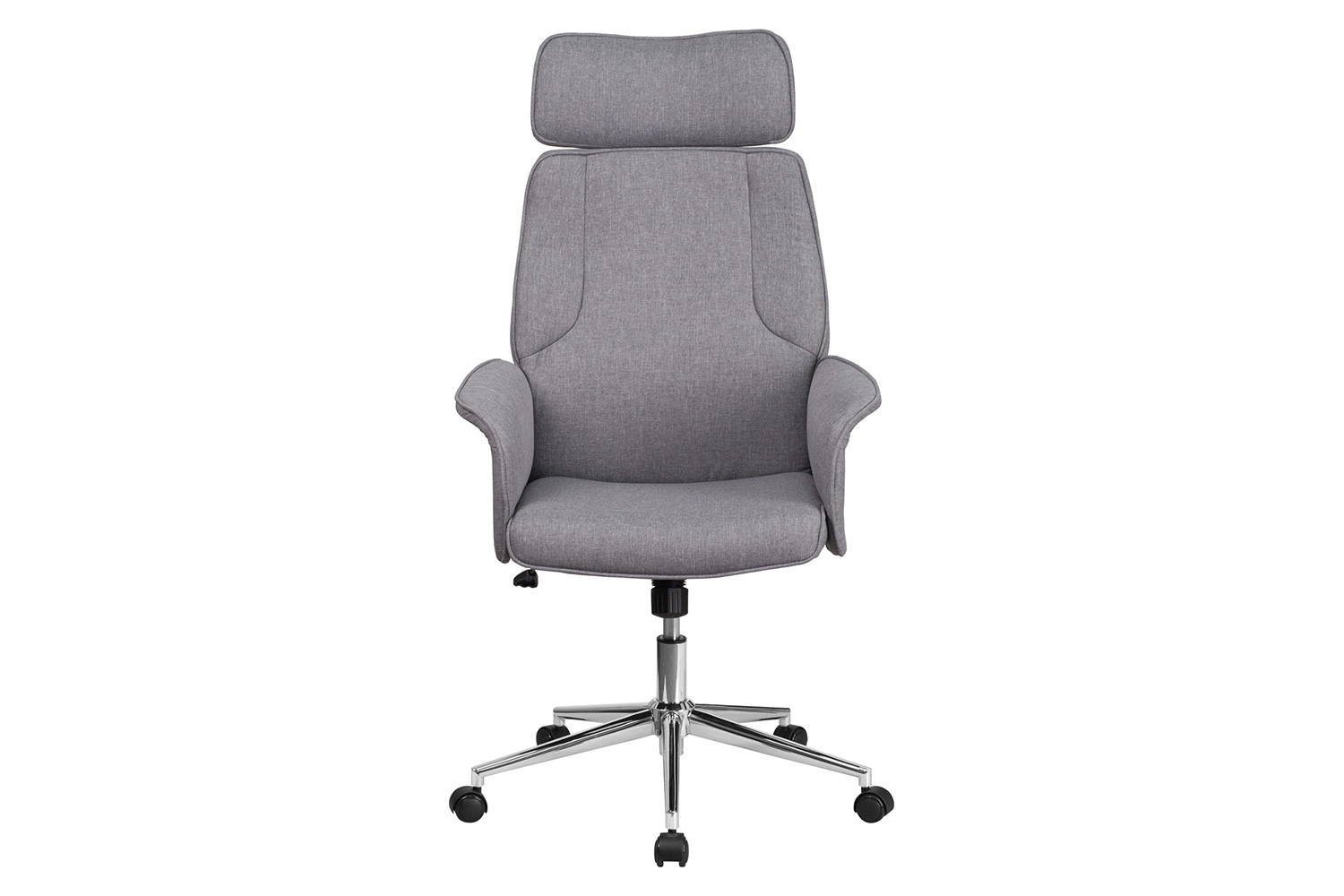 BLNK - Fabric High Back Executive Swivel Office Chair with Chrome Base and Fully Upholstered Arms