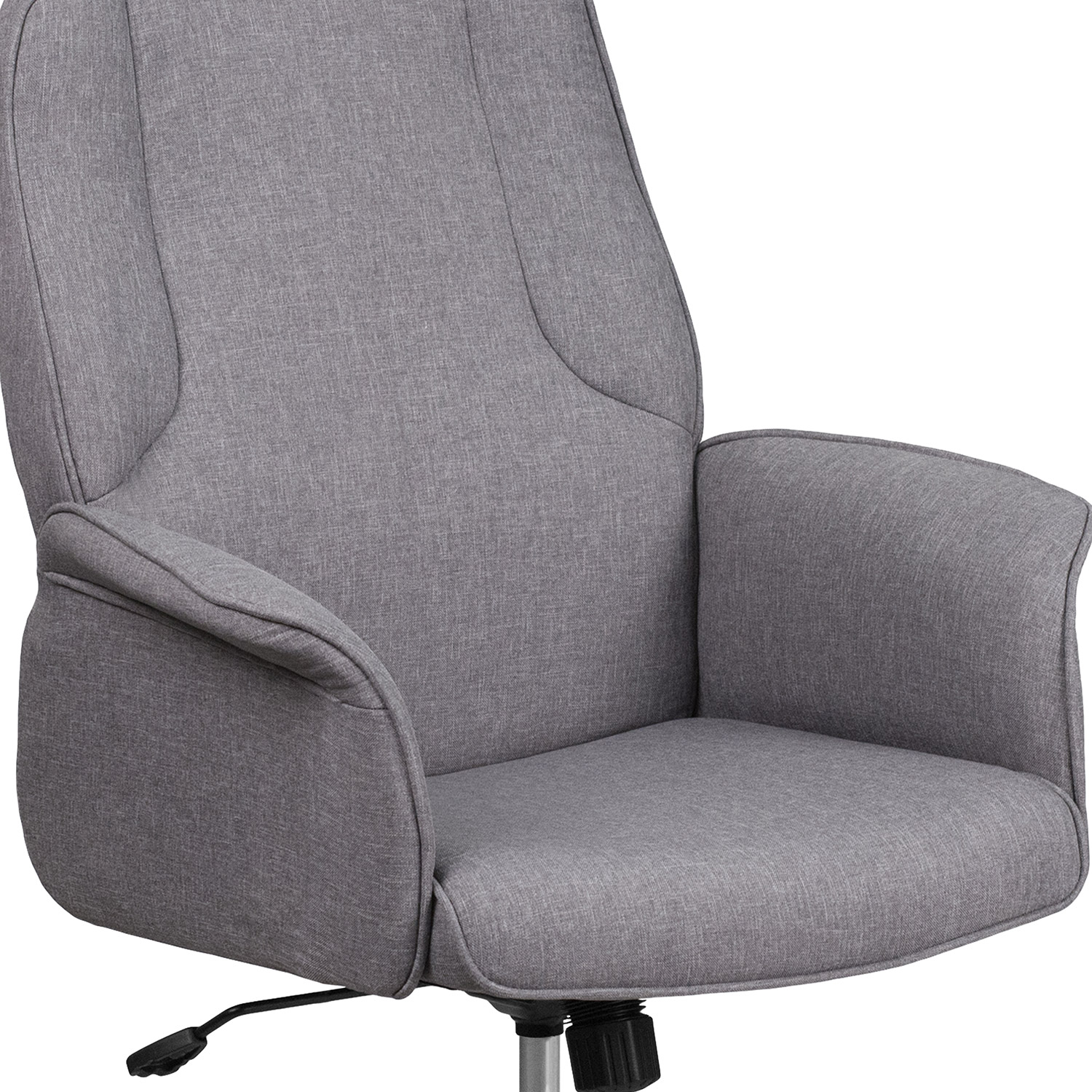 BLNK - Fabric High Back Executive Swivel Office Chair with Chrome Base and Fully Upholstered Arms