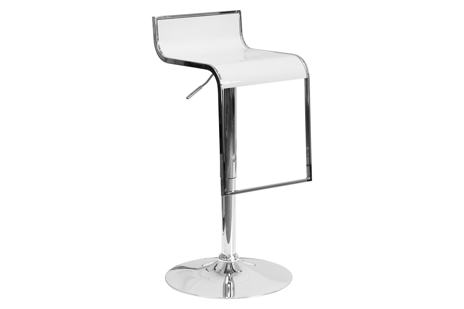 BLNK™ - Contemporary Plastic Adjustable Height Bar Stool with Chrome Drop Frame