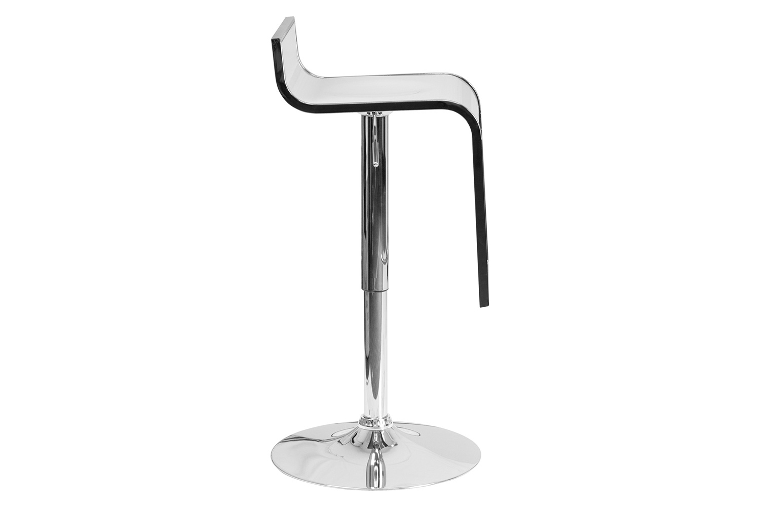 BLNK™ - Contemporary Plastic Adjustable Height Bar Stool with Chrome Drop Frame