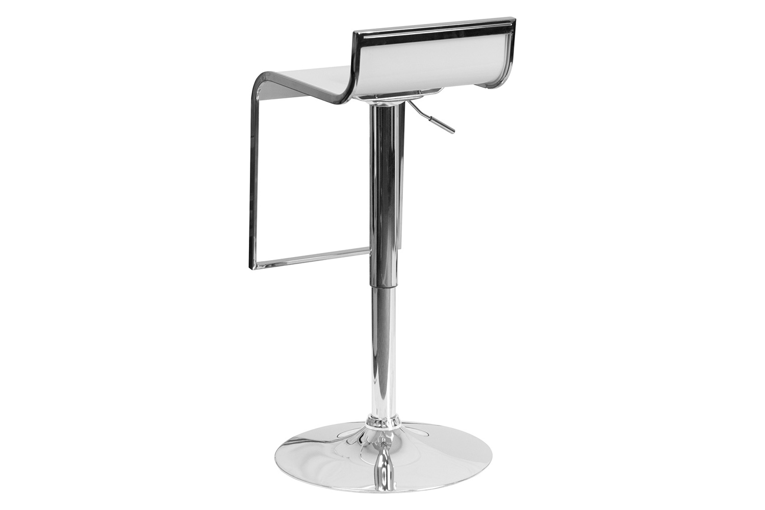 BLNK™ - Contemporary Plastic Adjustable Height Bar Stool with Chrome Drop Frame