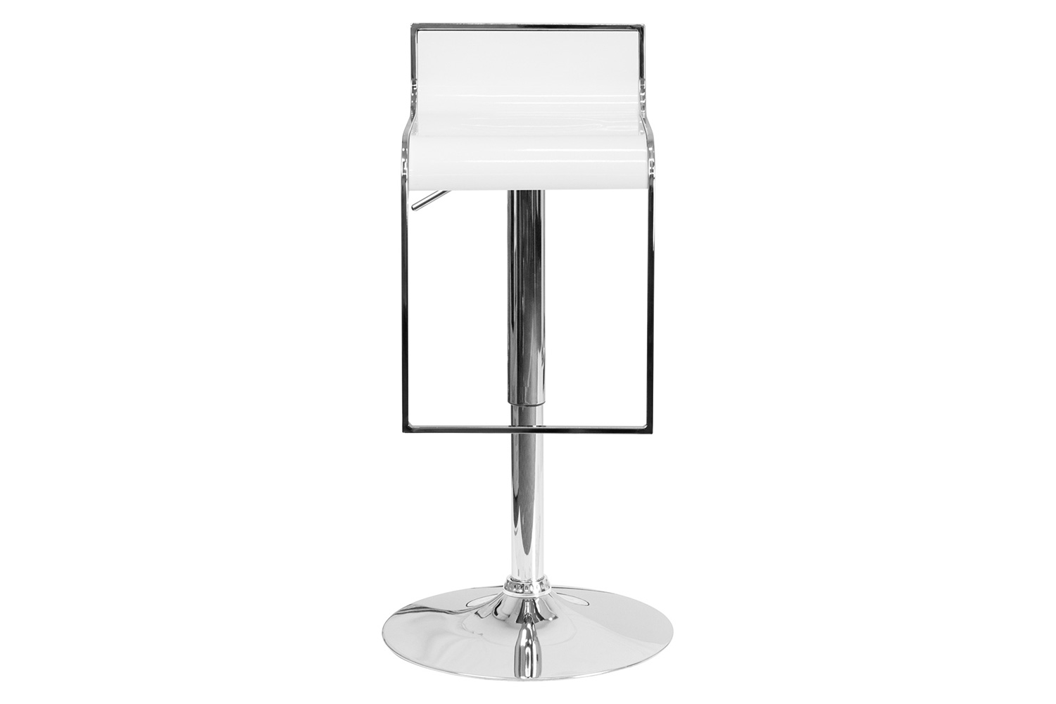 BLNK™ - Contemporary Plastic Adjustable Height Bar Stool with Chrome Drop Frame