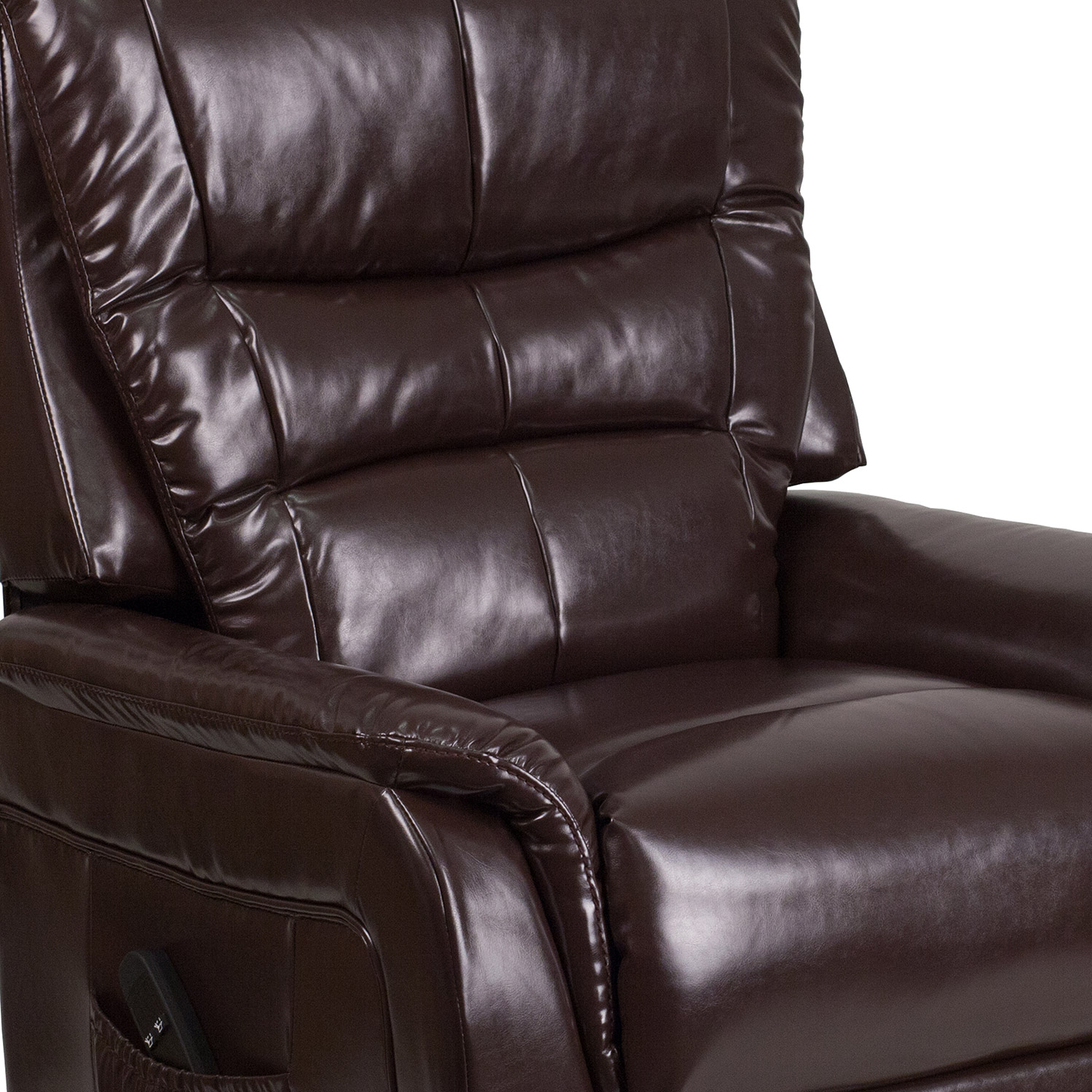 BLNK HERCULES Series LeatherSoft Remote Powered Lift Recliner for Elderly - Brown