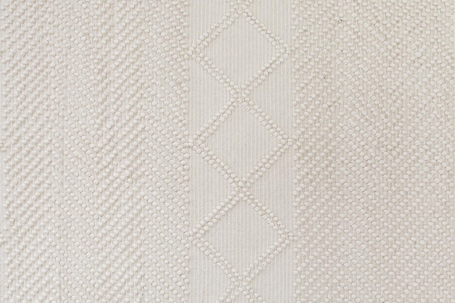 BLNK Melissa Geometric Hand Woven Area Rug - Ivory/White, 5'W x 7'L