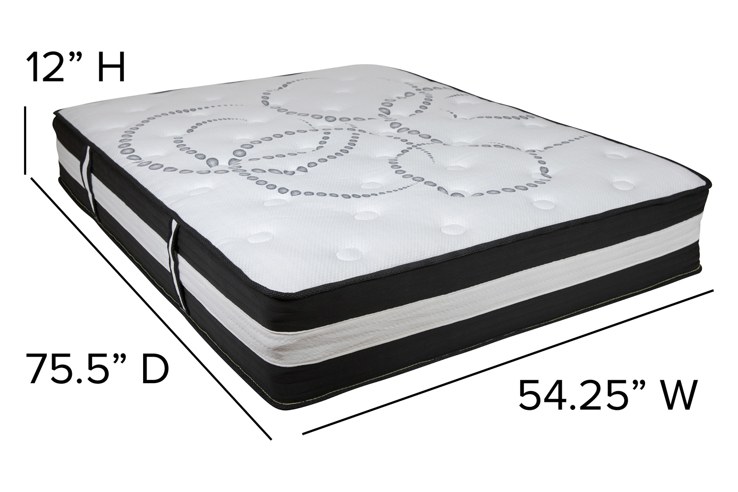 BLNK Capri Comfortable Sleep 12" Foam Pocket Spring Mattress and 2" Gel Memory Foam Topper Bundle - Full Size