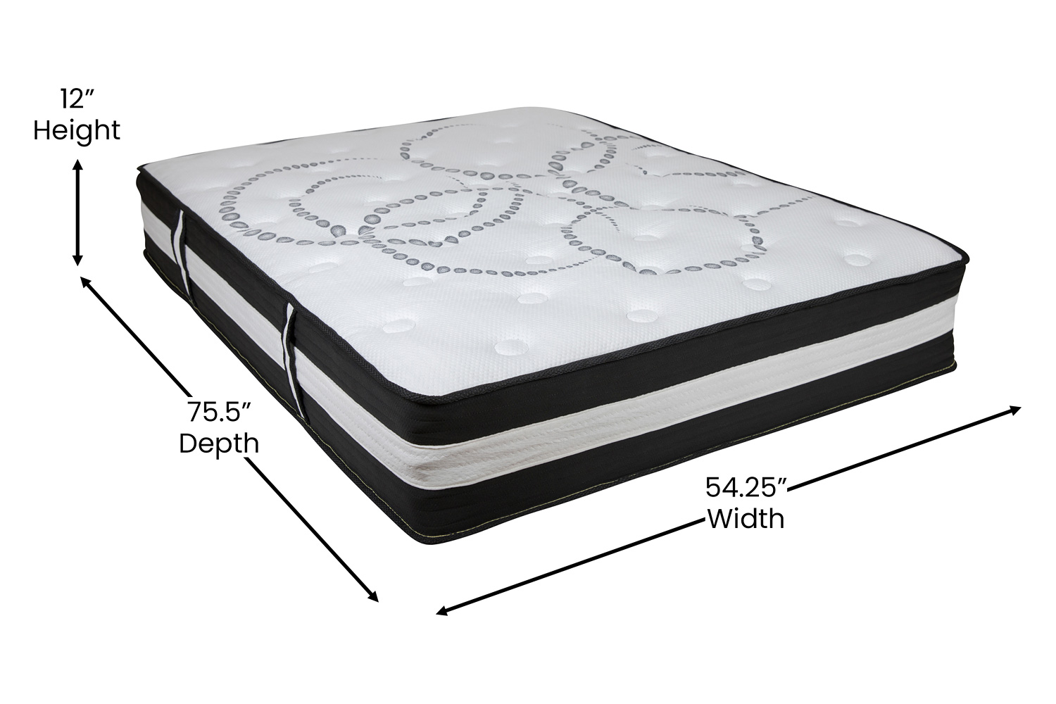 BLNK Capri Comfortable Sleep 12" Hybrid Pocket Spring Mattress - Full Size