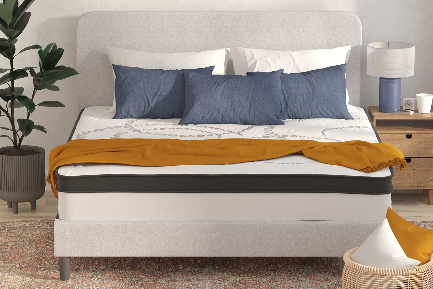 BLNK Capri Comfortable Sleep 12" Hybrid Pocket Spring Mattress - King Size