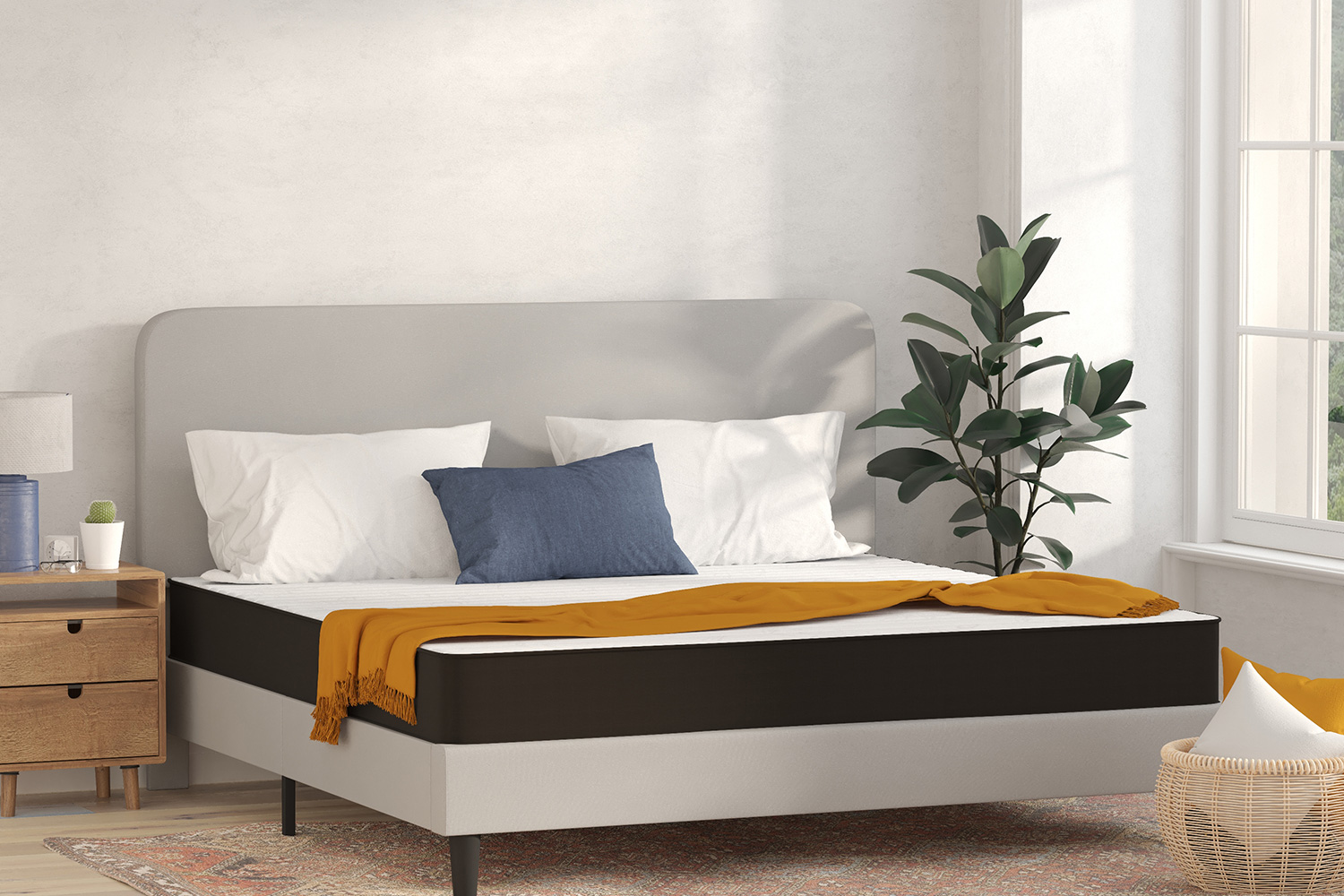 BLNK Capri Comfortable Sleep 8" Foam and Innerspring Hybrid Mattress