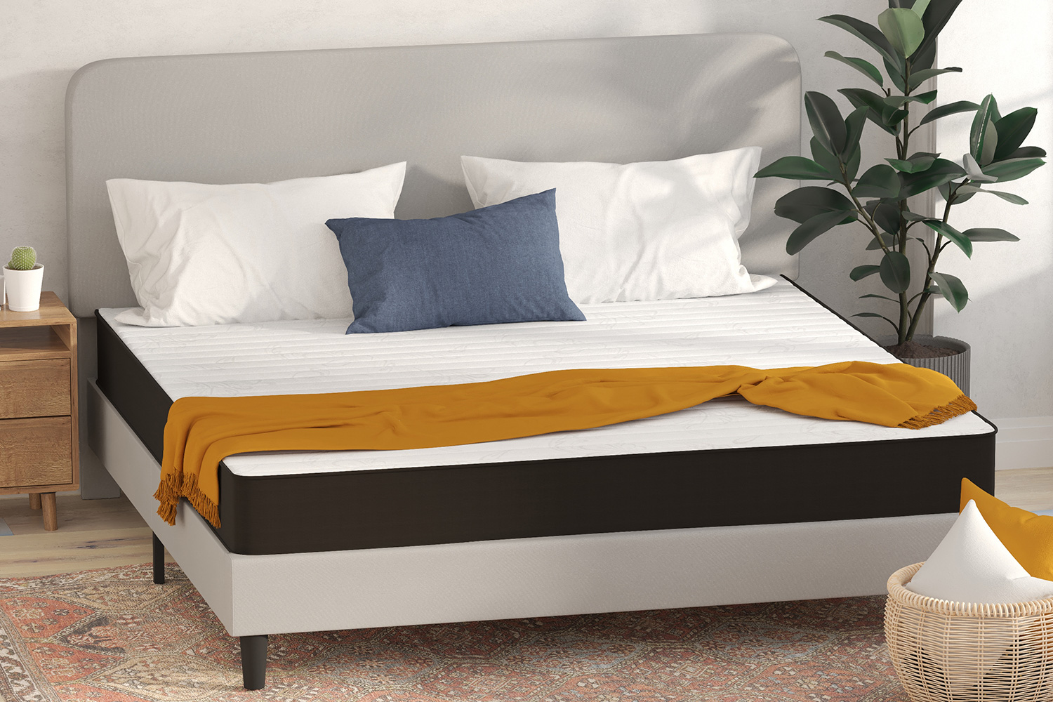 BLNK Capri Comfortable Sleep 8" Foam and Innerspring Hybrid Mattress - King Size