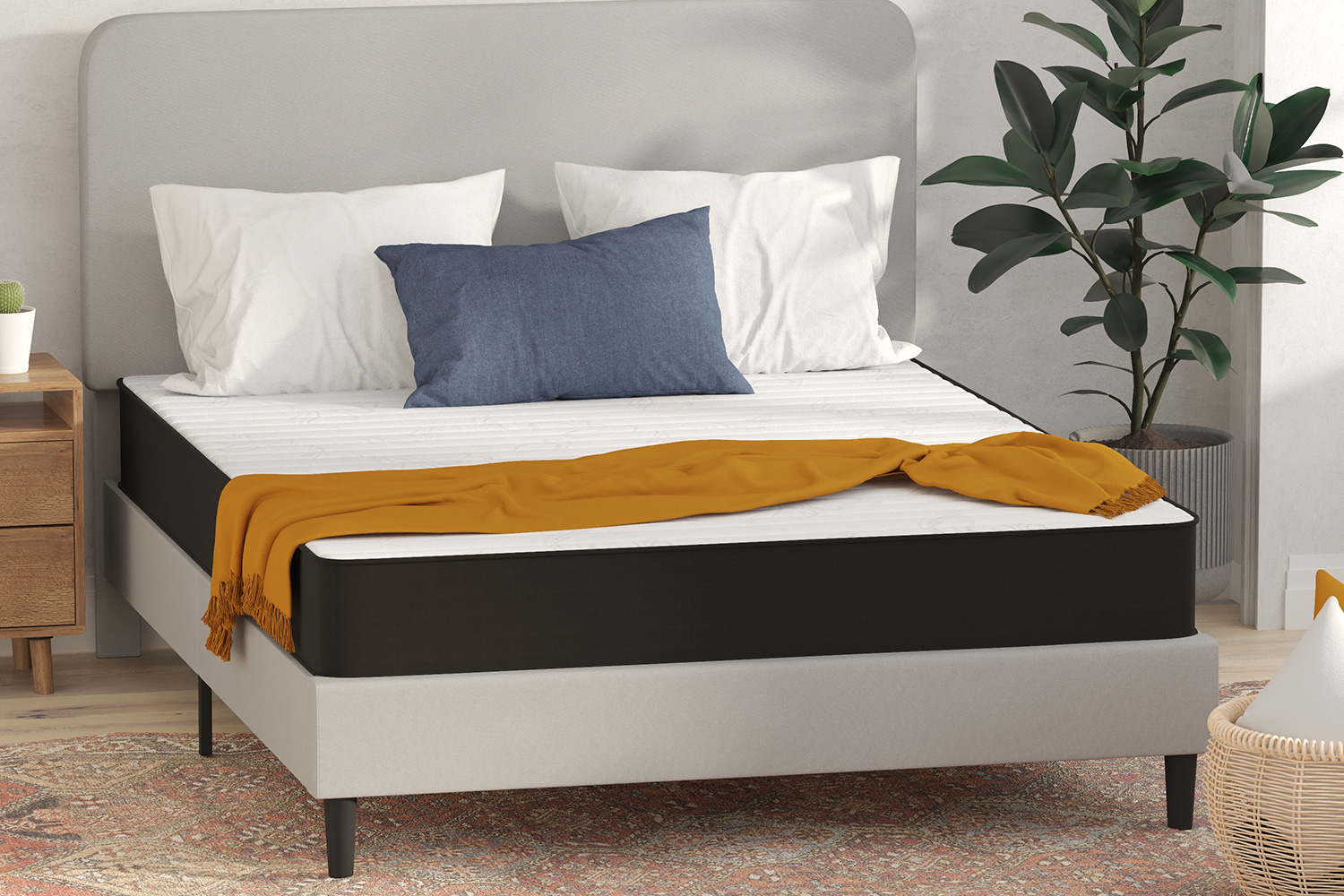 BLNK Capri Comfortable Sleep 8" Foam and Innerspring Hybrid Mattress - Queen Size