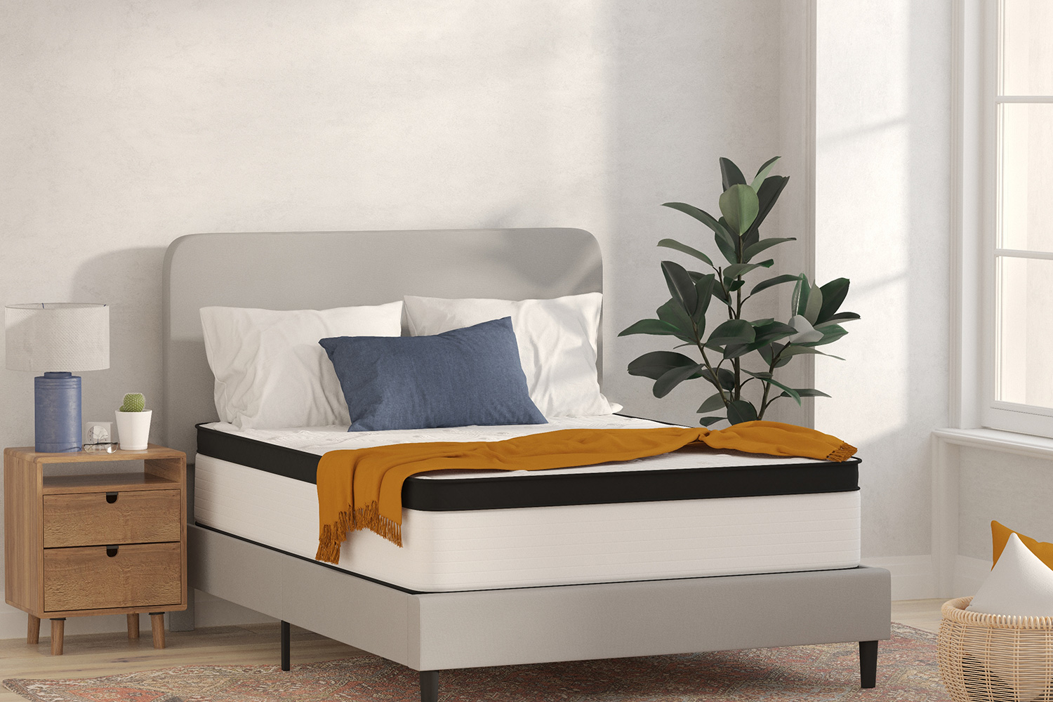 BLNK Capri Comfortable Sleep Firm 12" Hybrid Pocket Spring Mattress