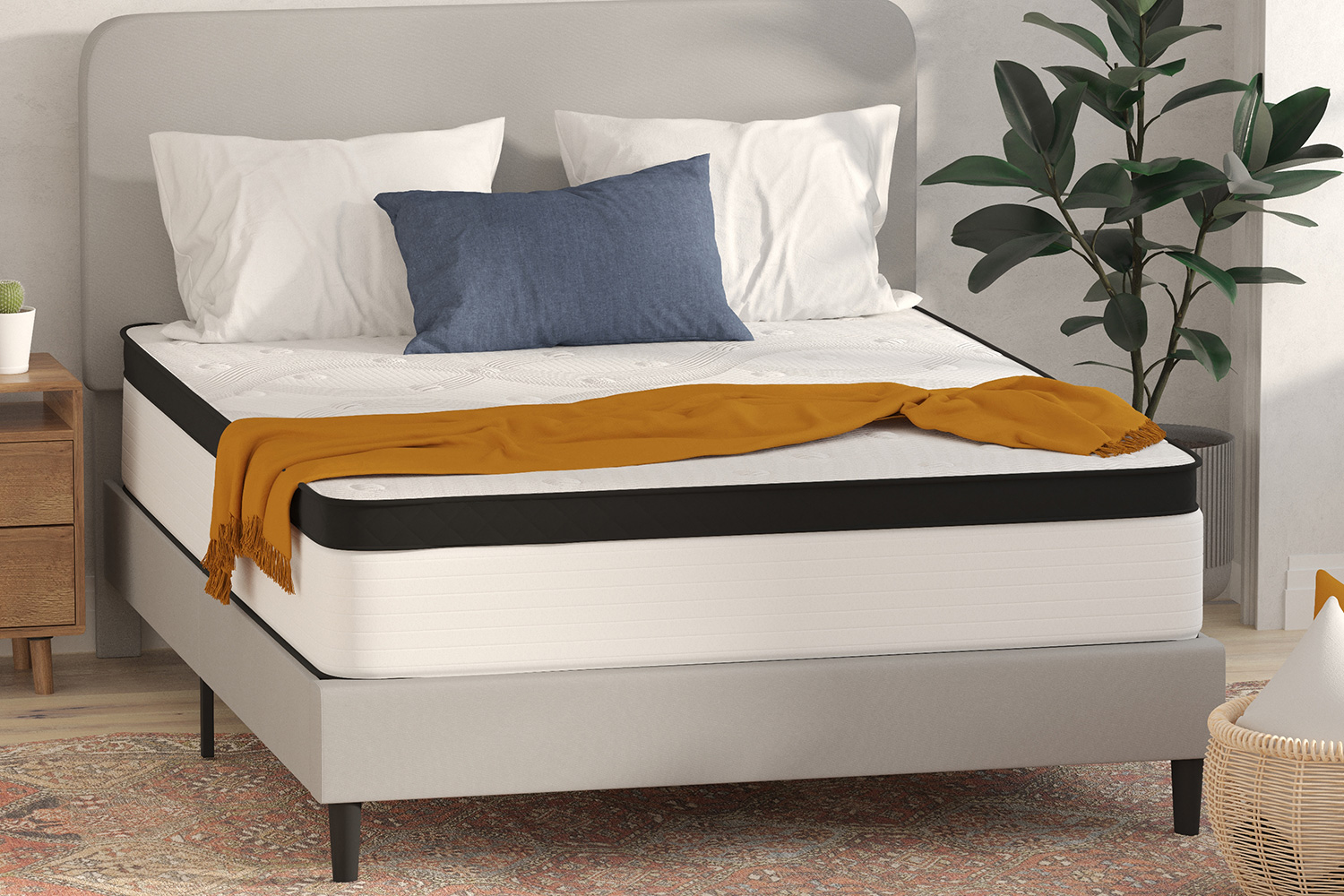 BLNK Capri Comfortable Sleep Firm 12" Hybrid Pocket Spring Mattress - Queen Size