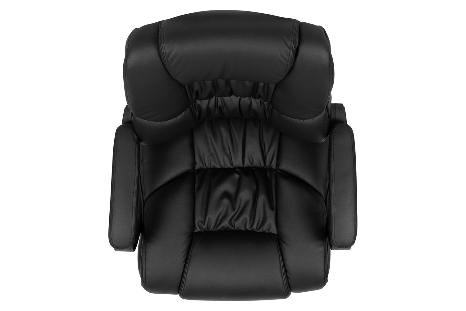 BLNK Flash Fundamentals LeatherSoft Swivel Office Chair with Padded Arms - Black