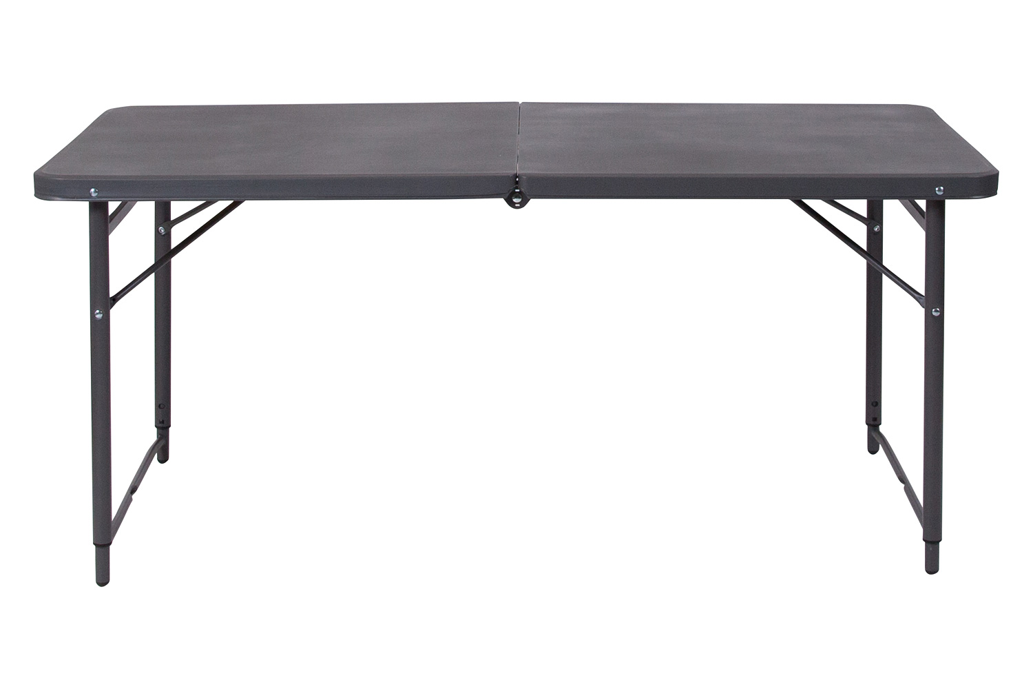 BLNK Mills Plastic Adjustable Folding Table with Carrying Handle - Dark Gray