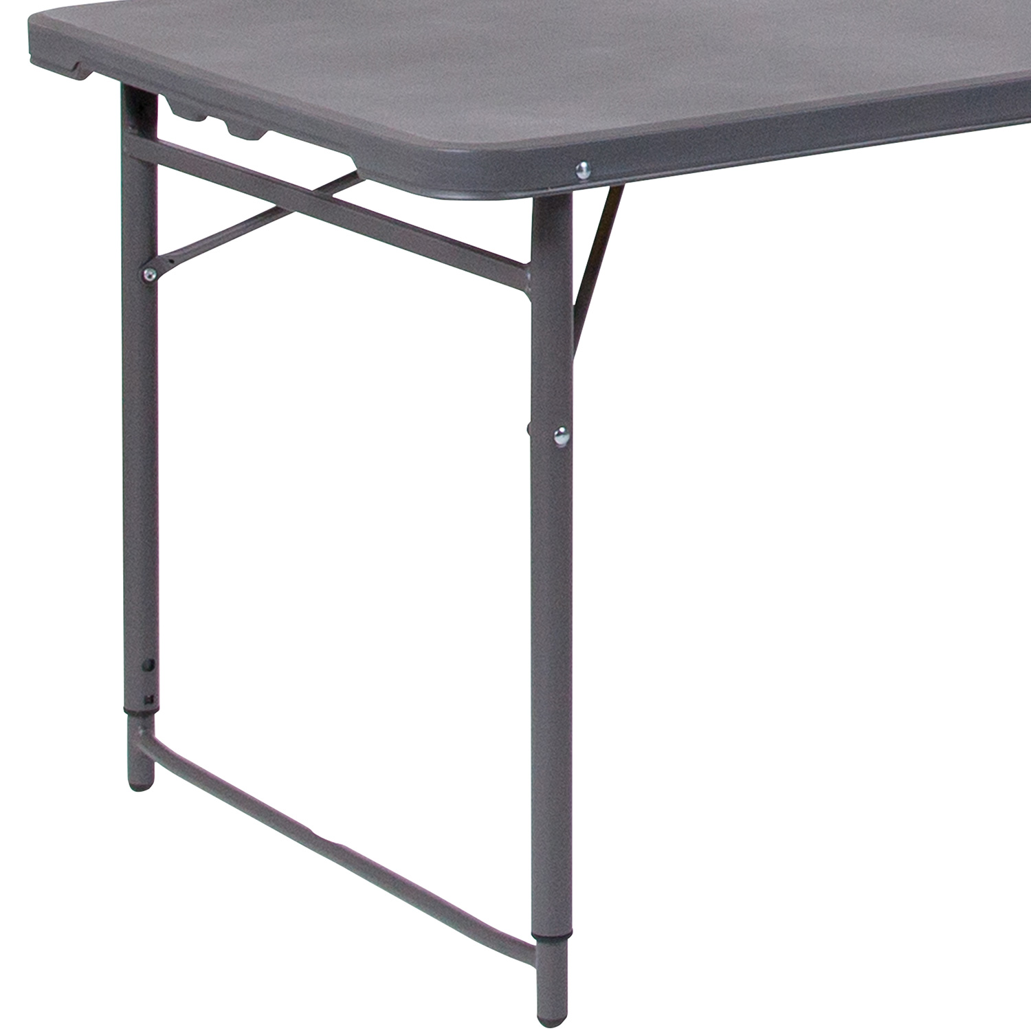 BLNK Mills Plastic Adjustable Folding Table with Carrying Handle - Dark Gray