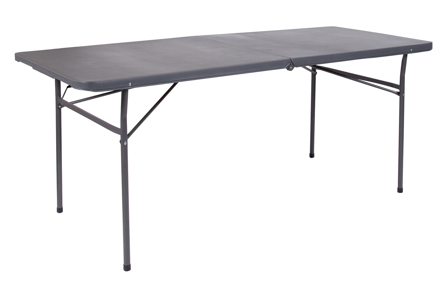 BLNK™ Elijah Plastic Folding Table with Carrying Handle - Dark Gray