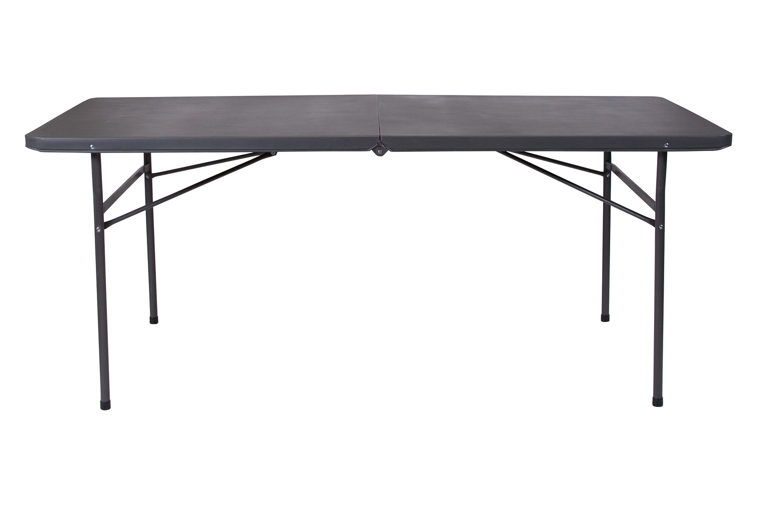 BLNK™ Elijah Plastic Folding Table with Carrying Handle - Dark Gray