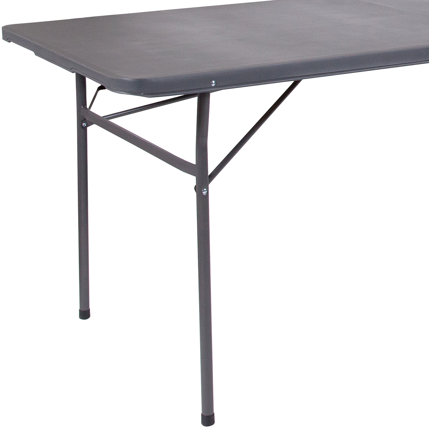 BLNK™ Elijah Plastic Folding Table with Carrying Handle - Dark Gray