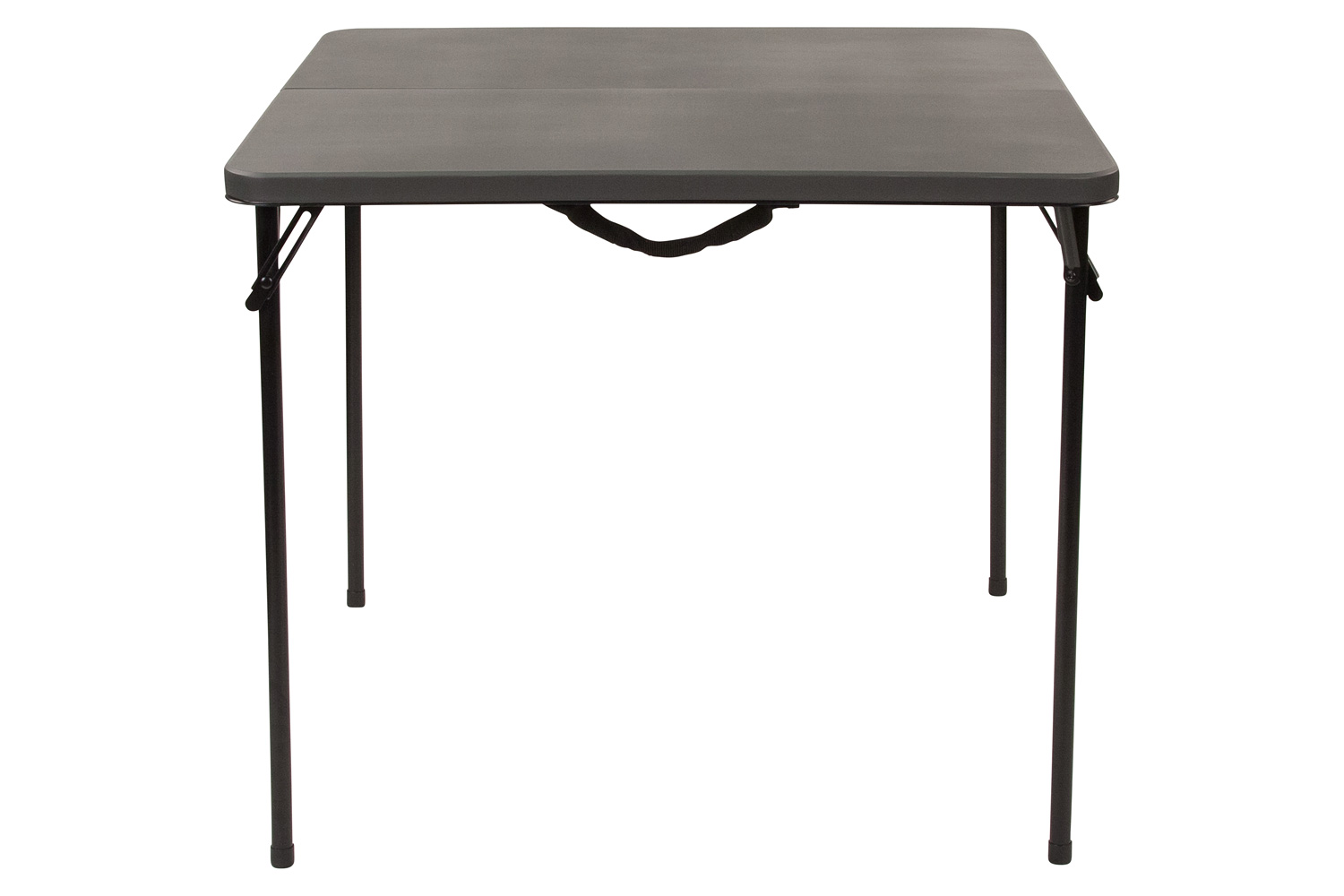 BLNK™ Dunham Square Plastic Folding Table with Carrying Handle - Dark Gray