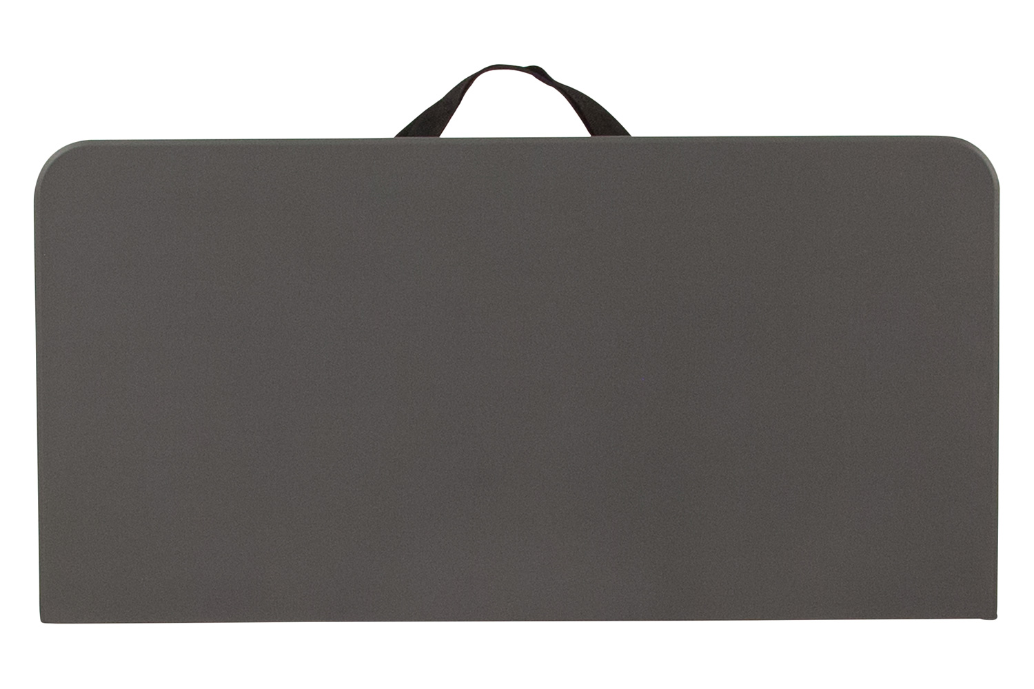 BLNK™ Dunham Square Plastic Folding Table with Carrying Handle - Dark Gray