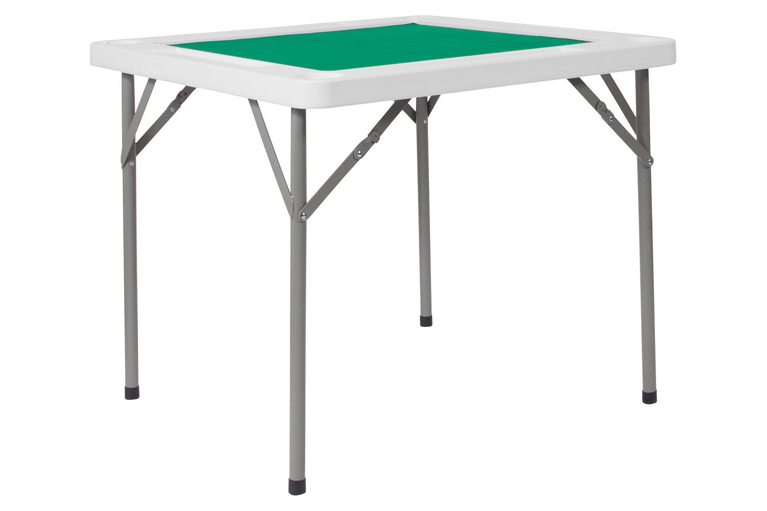 BLNK - Silas Square 4-Player Folding Card Game Table with Green Playing Surface and Cup Holders