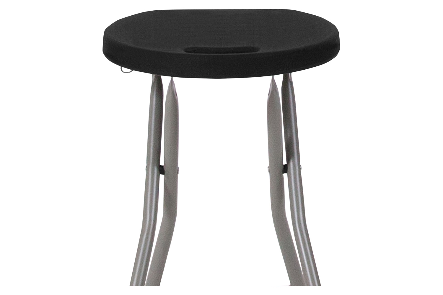 BLNK - Micah Foldable Stool with Black Plastic Seat and Titanium Gray Frame