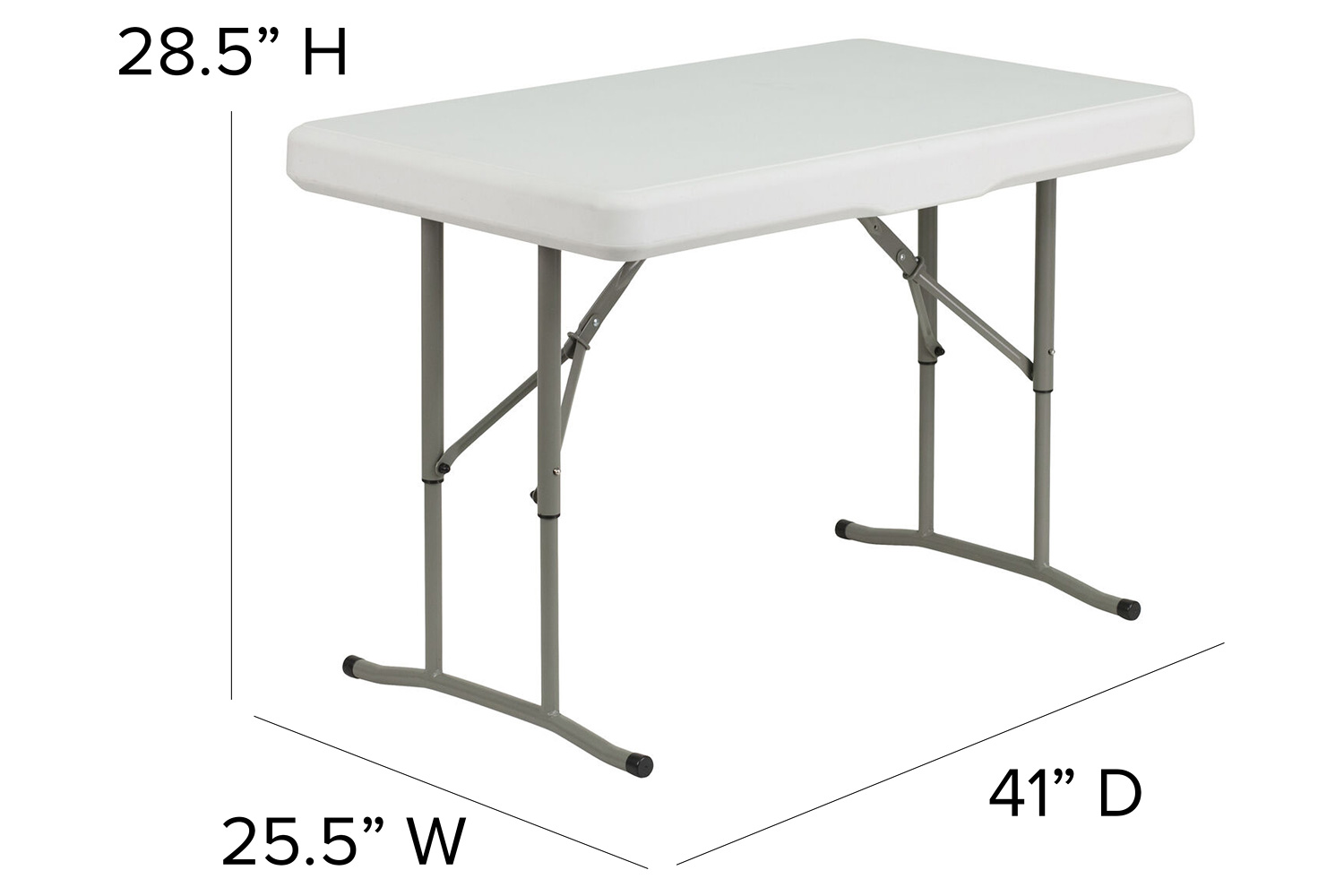 BLNK - Rowan Portable Plastic Folding Bench and Table Set 3 Piece