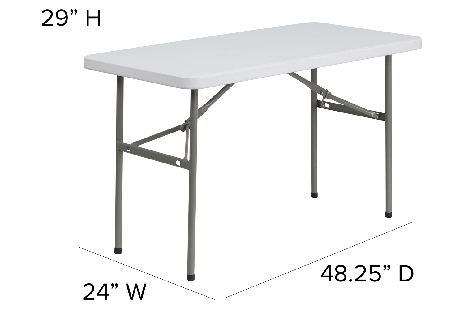 BLNK Elon Plastic Folding Table - 4'L