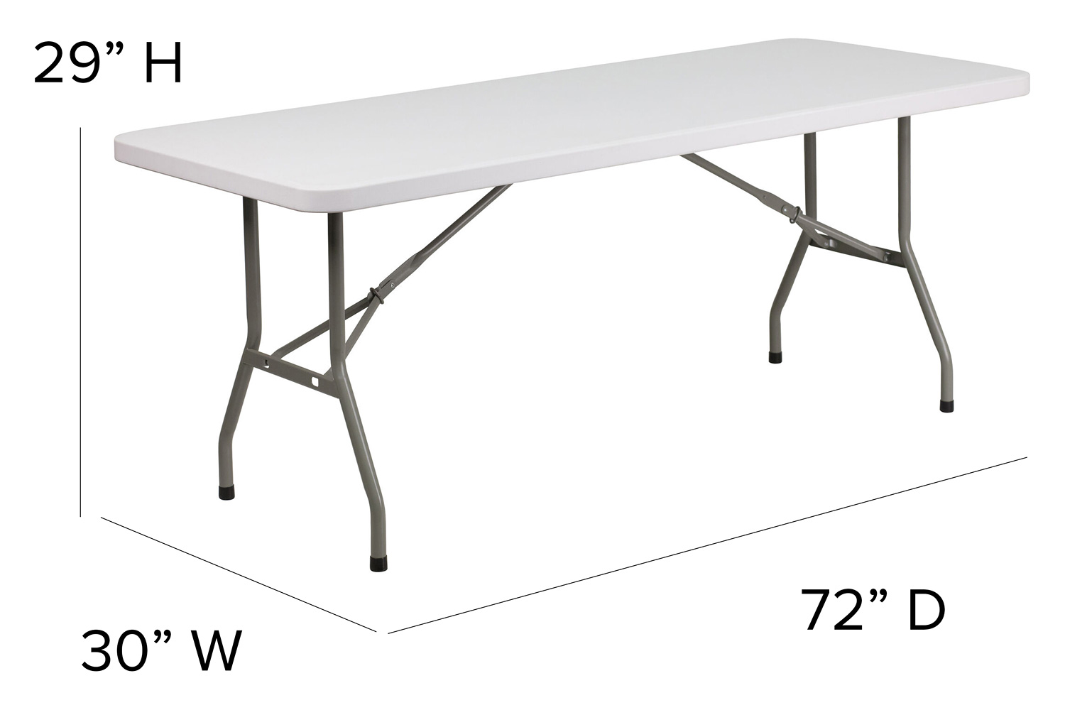 BLNK™ Elon Plastic Folding Table - 6'L