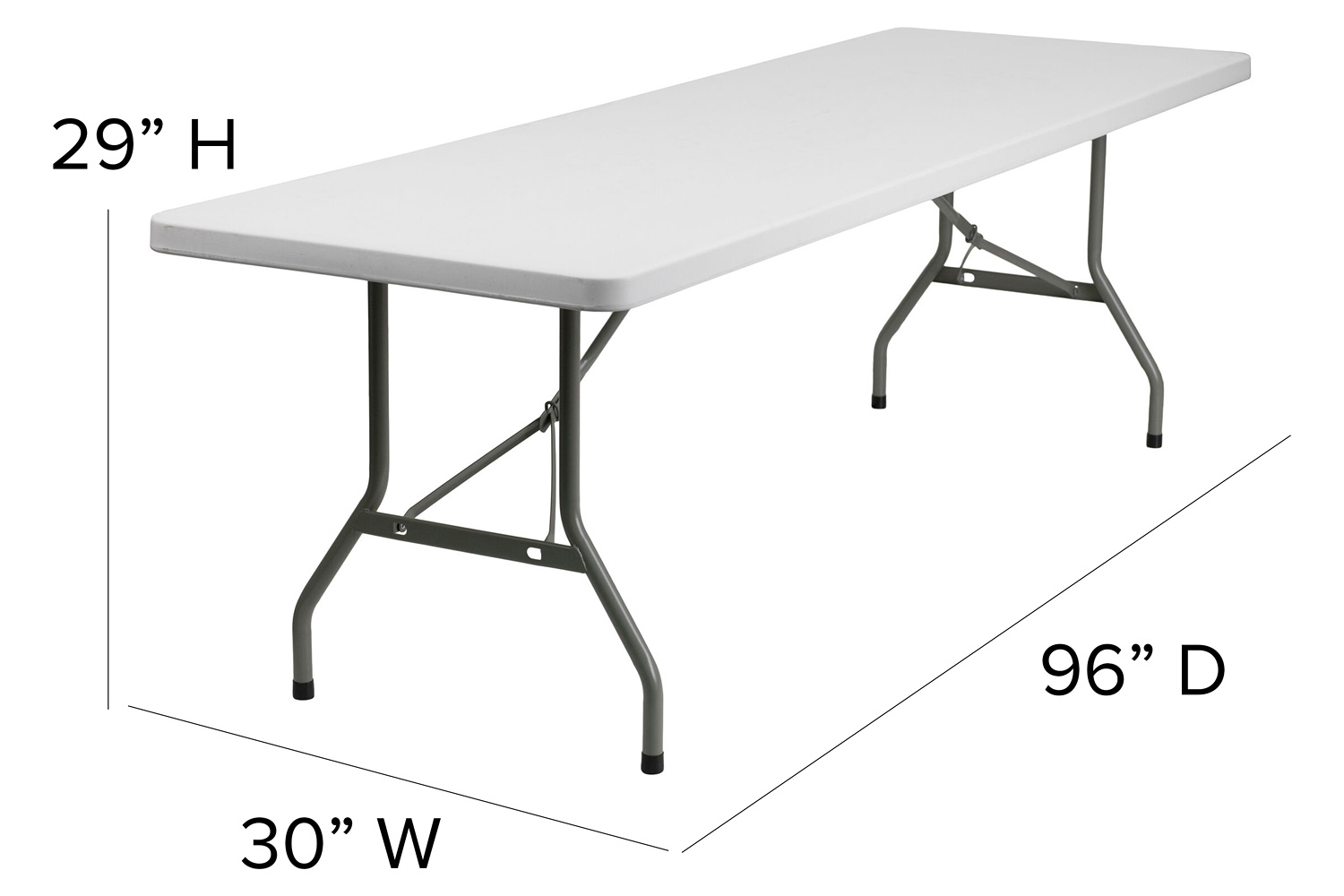 BLNK™ Elon Plastic Folding Table - 8'L